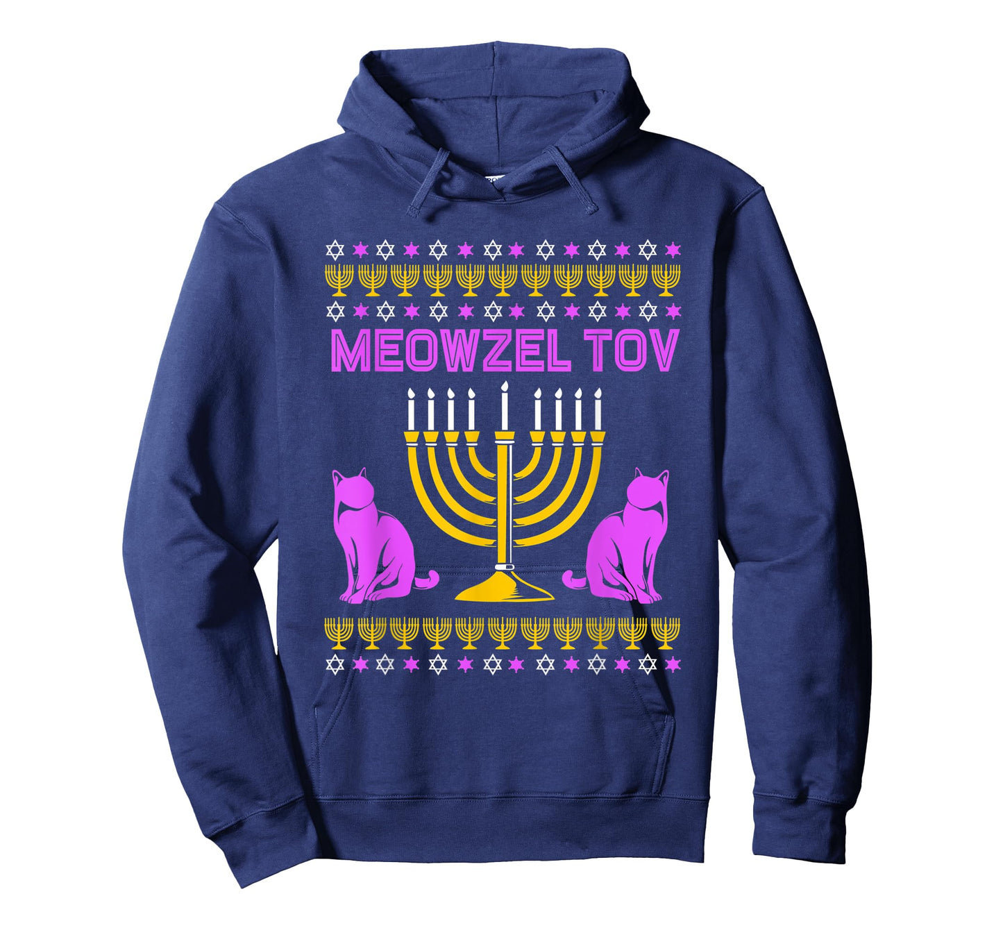 Hanukkah Cat Menorahs For Chanukah Meowzel Tov T-Shirt