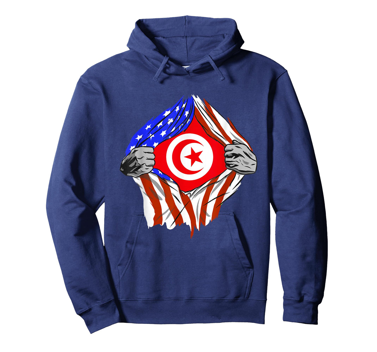 Tunisia America USA Chest Tunisian Pride Tunisian Flag T-Shirt