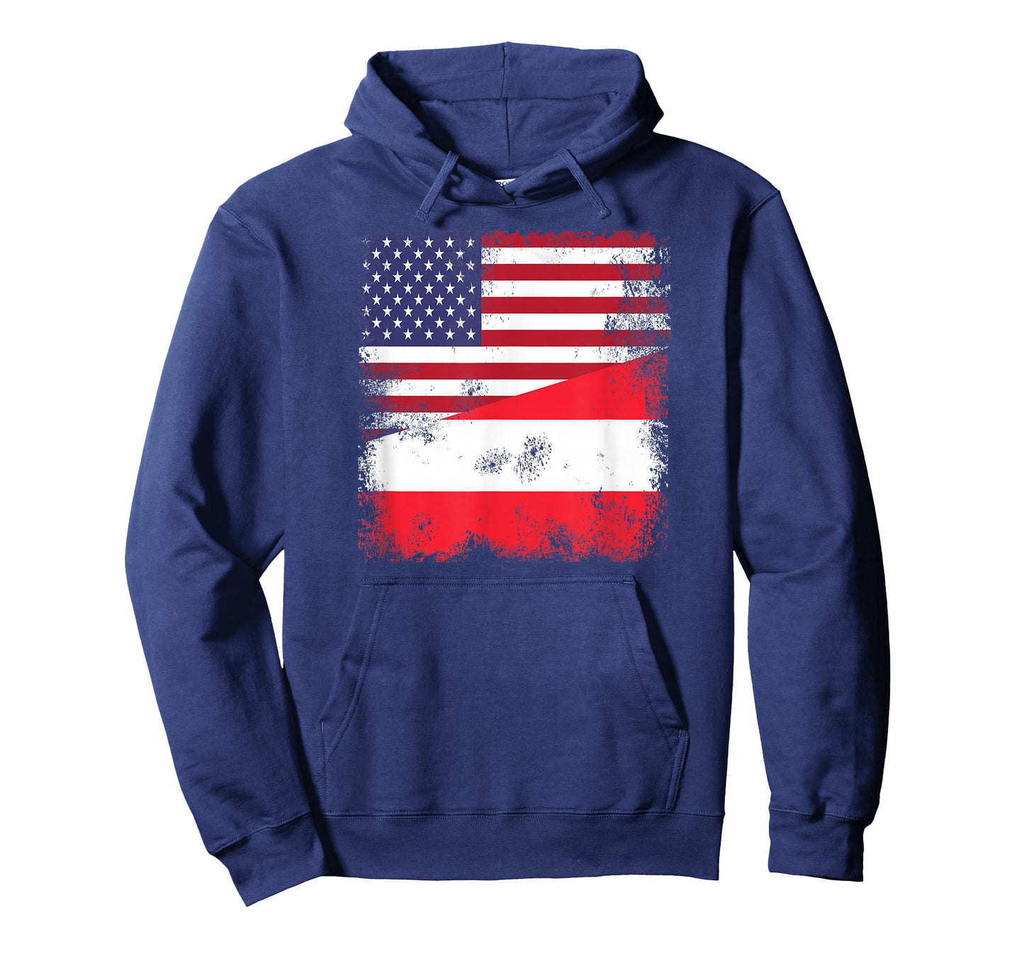 Half Austrian Flag | Vintage Austria USA Gift T-Shirt