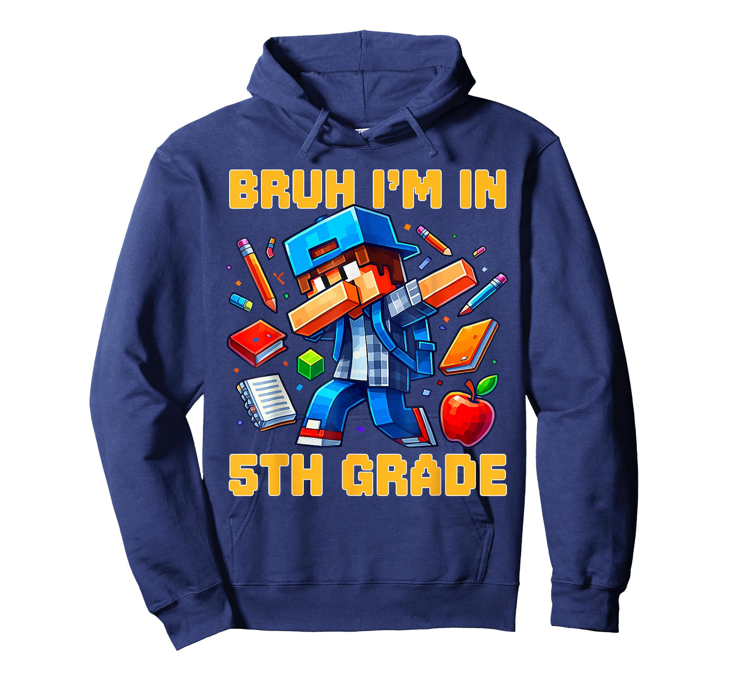 Bruh I'm in 5th Grade Dabbing Boys Kids Gamer Back to School T-Shirt