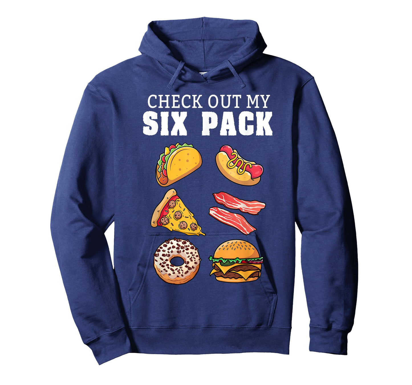 Check Out My Six Pack Funny Foodie Taco Hotdog Donut & Pizza T-Shirt for Men Women Girls Kids