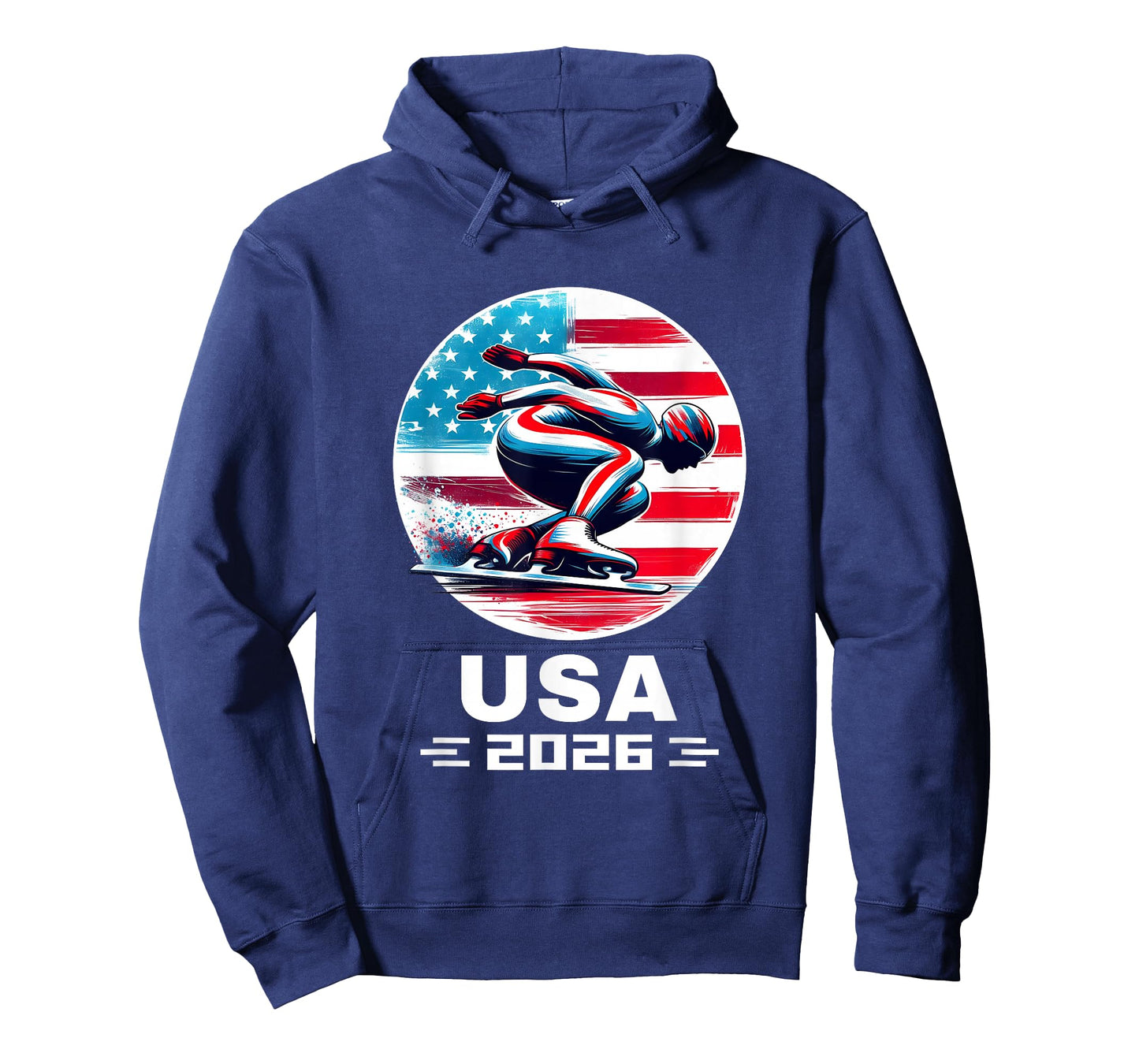 USA Team 2026 United States American Flag Speed Skating USA T-Shirt
