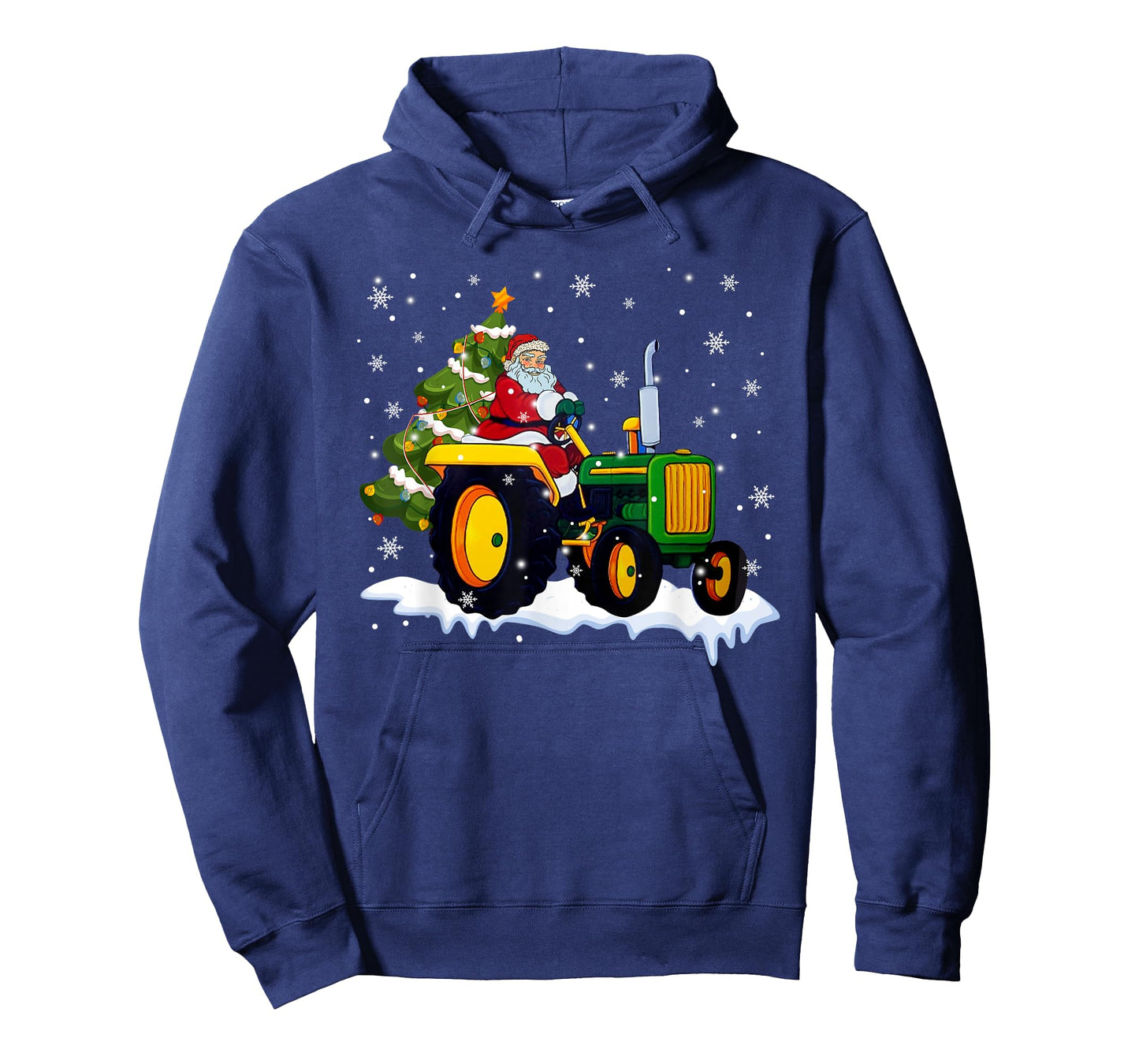 Christmas Santa Claus Riding Tractor Xmas Tree Tractor Lover T-Shirt