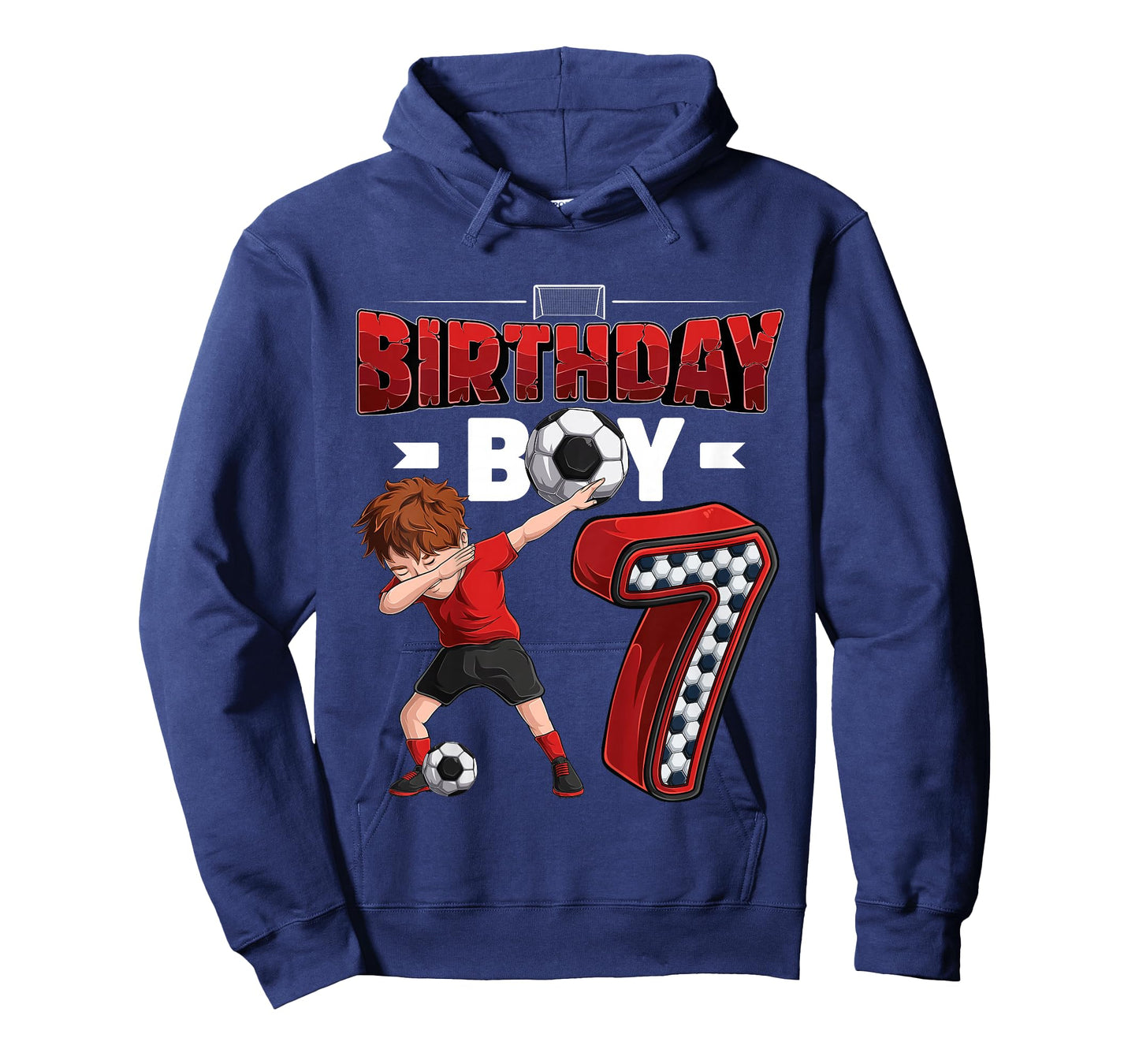 Kids Dabbing boy 7 Year Old Soccer Player 7th Birthday Party T-Shirt