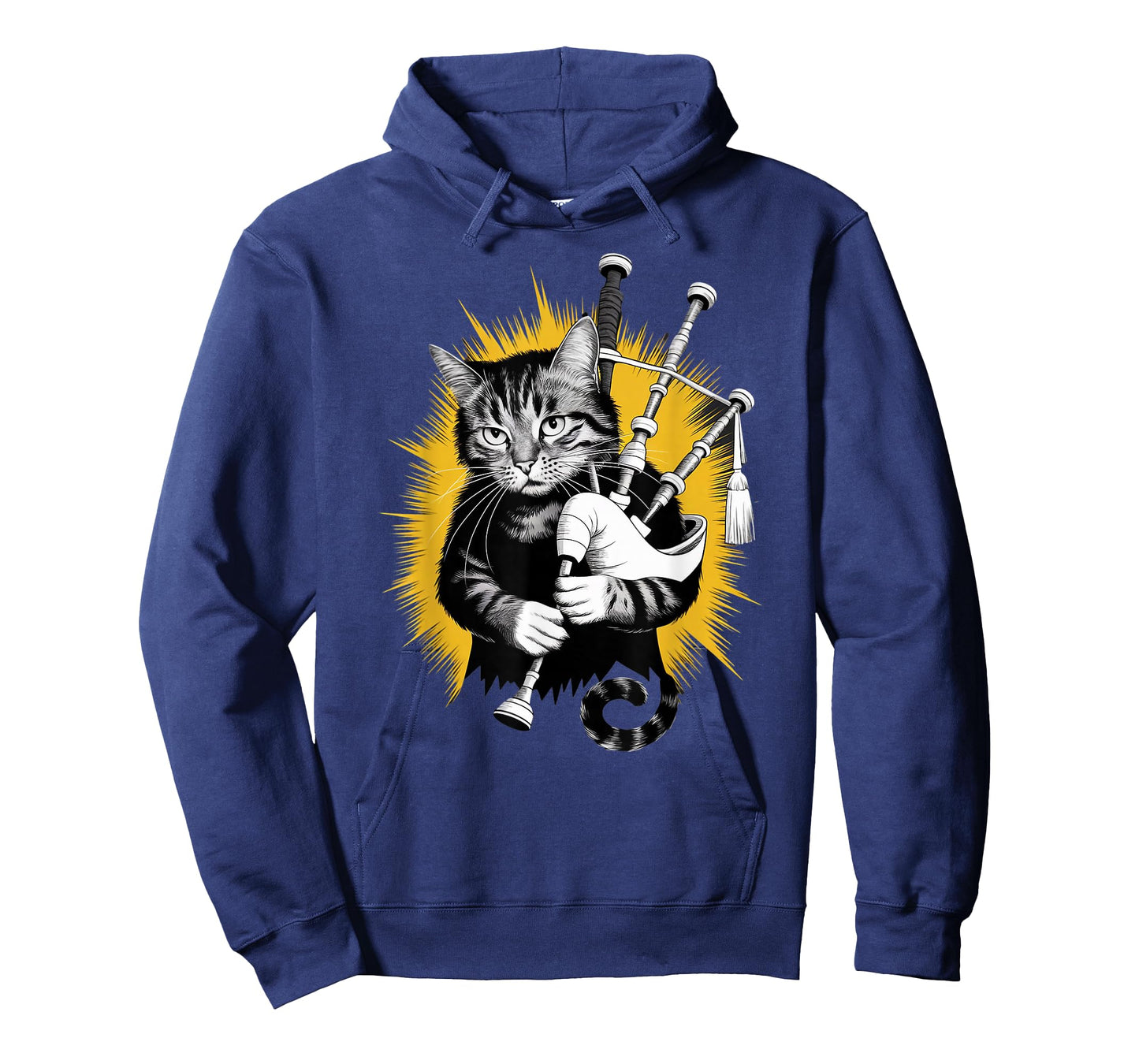 Rockstar Piper Cat on Cat Bagpipes T-Shirt