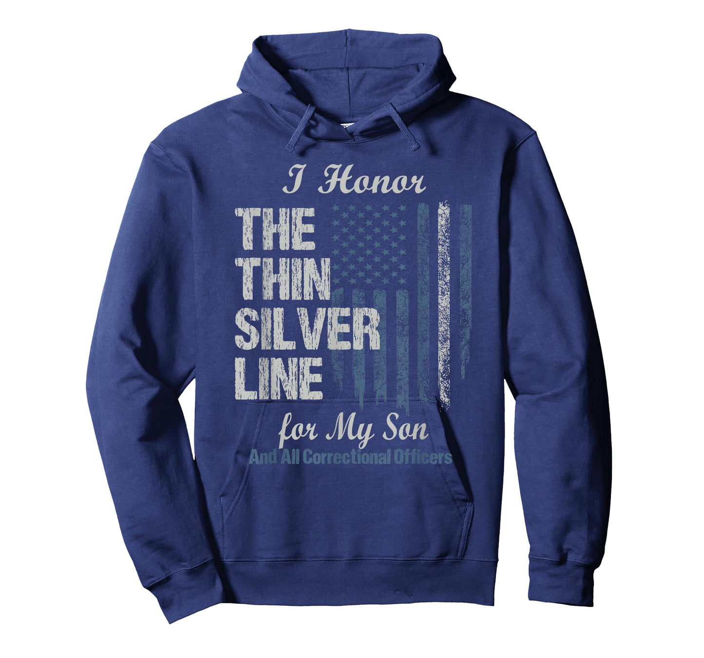 Correctional Officer Son - Thin Silver Line Corrections T-Shirt