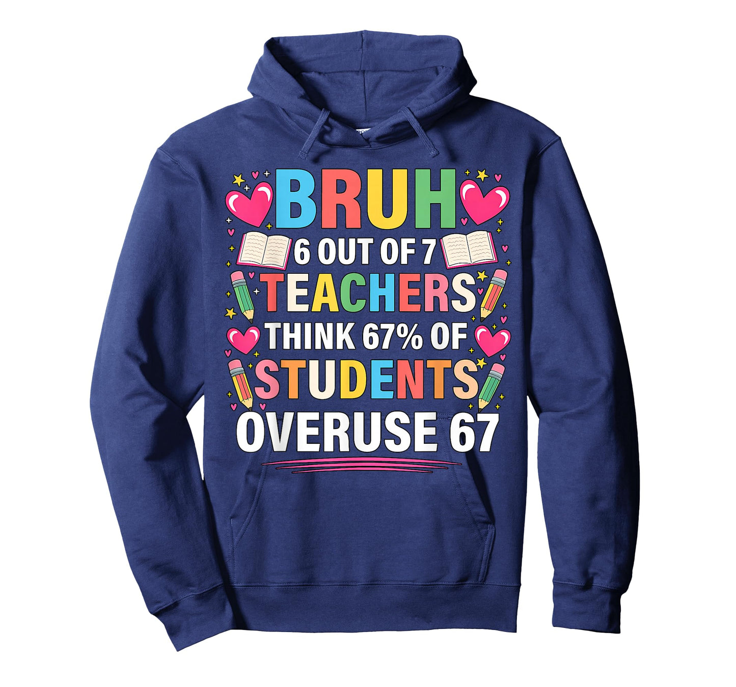 6 Out of 7 Teachers Think 67% of Students Overuse 67 Meme T-Shirt