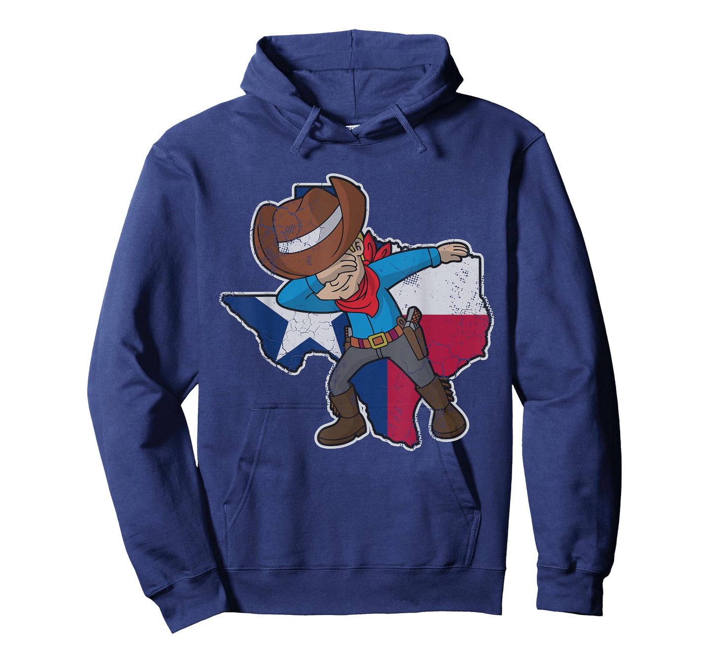 Dabbing Cowboy Texas Texan Flag Map Vintage Distressed Fade T-Shirt Small