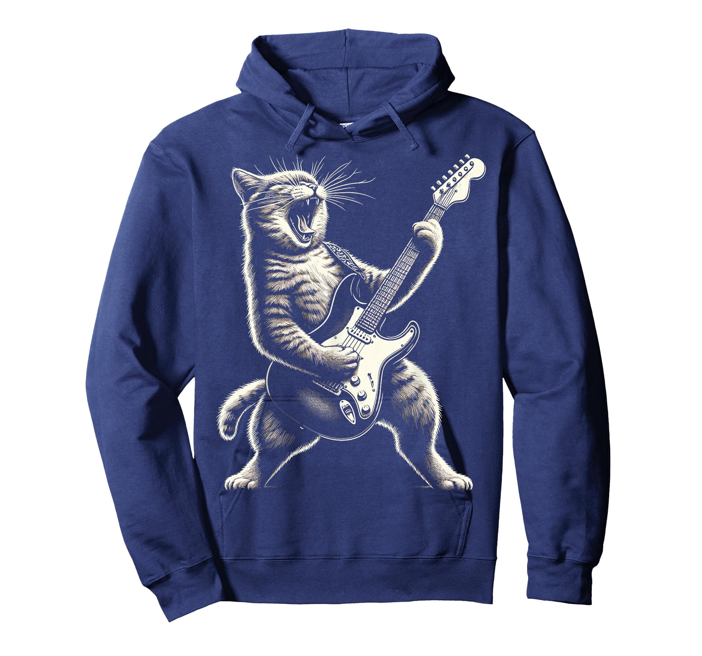 Cat Playing Guitar Rock and Roll T-Shirt