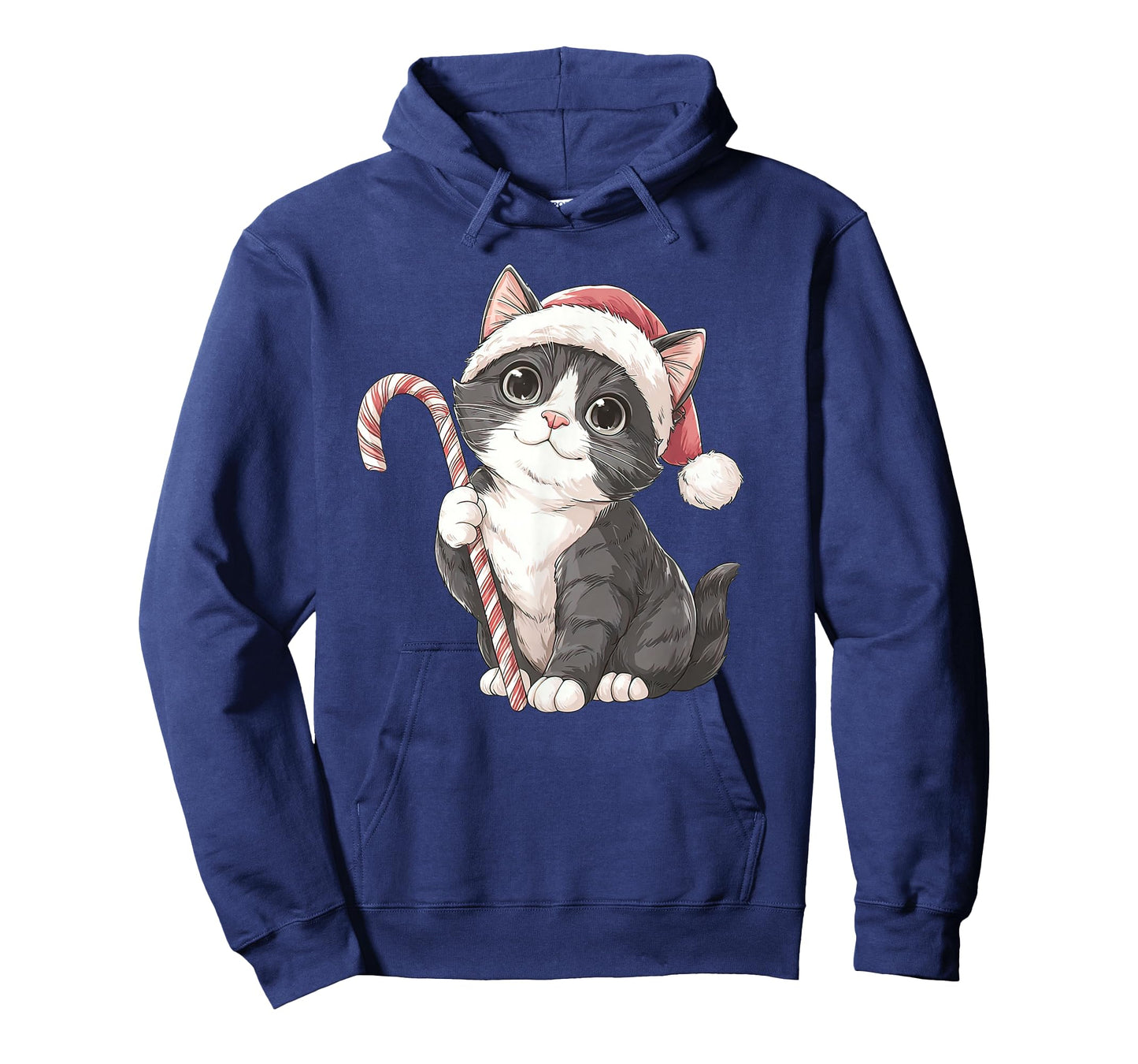 Cute Cat Santa Hat Candy Cane Merry Xmas Kitty Christmas T-Shirt