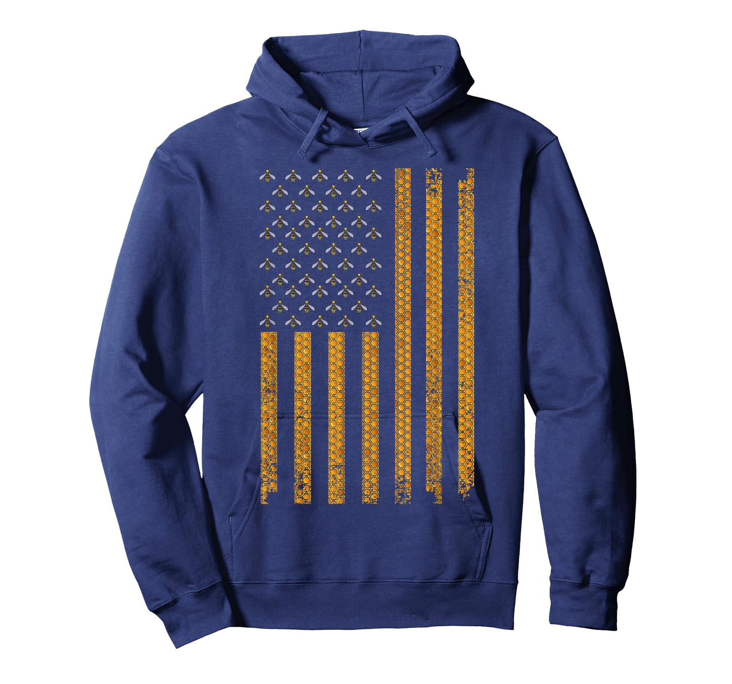 Cool Bee Keeper Art For Men Women US Flag Honey Beekeeping T-Shirt