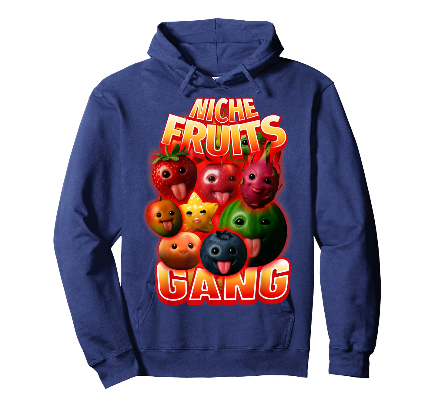 Funny Silly AI Fruits gen z Meme BrainRot Niche Fruits Gang T-Shirt