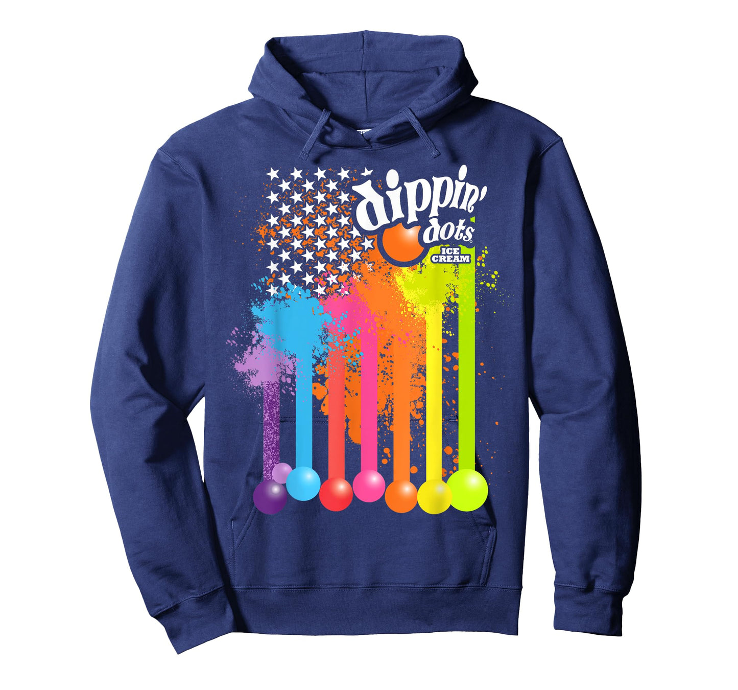 Patriotic USA Flag Dripping Ice Cream Nation Dippin Dots T-Shirt