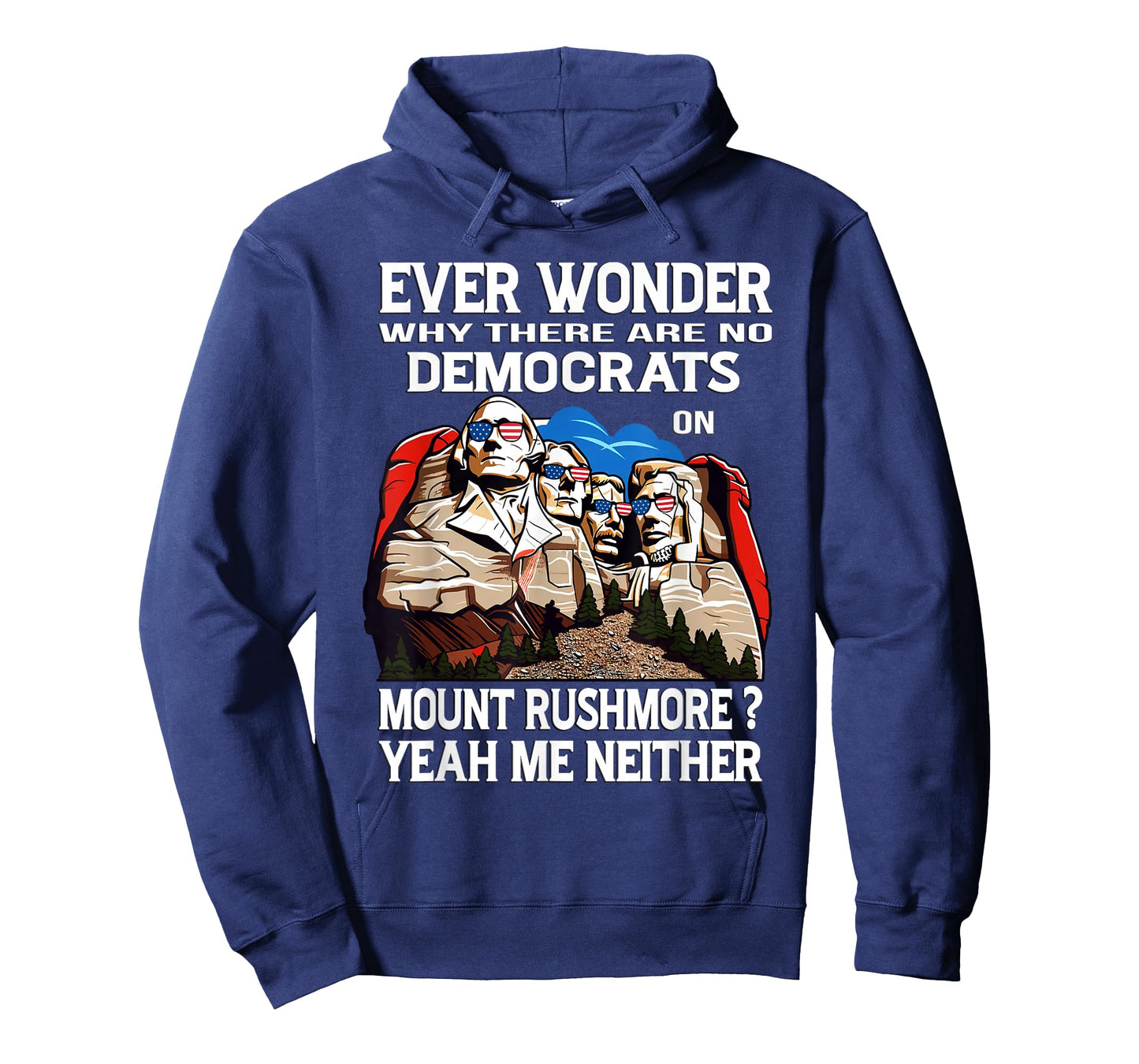 No Democrats Here Mount Rushmore American Flag We Rock T-Shirt