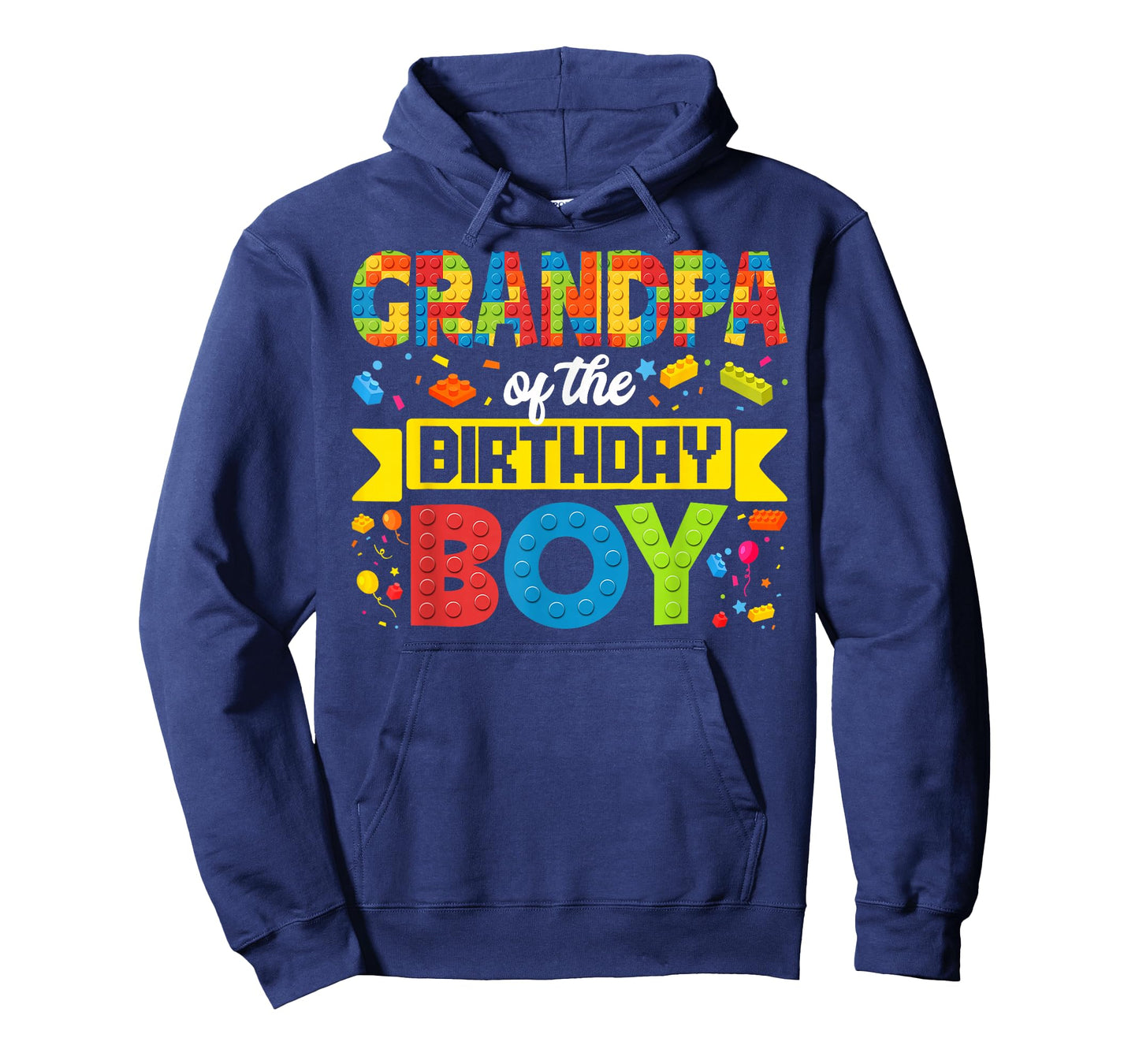 Grandpa Of The Birthday Boy Master Builder Building Blocks T-Shirt