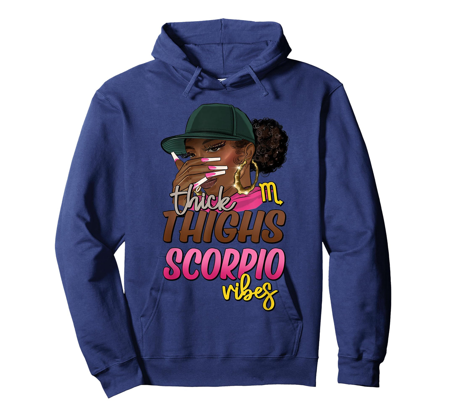 Black Girl Woman Cap Thick Thighs Scorpio Vibes T-Shirt