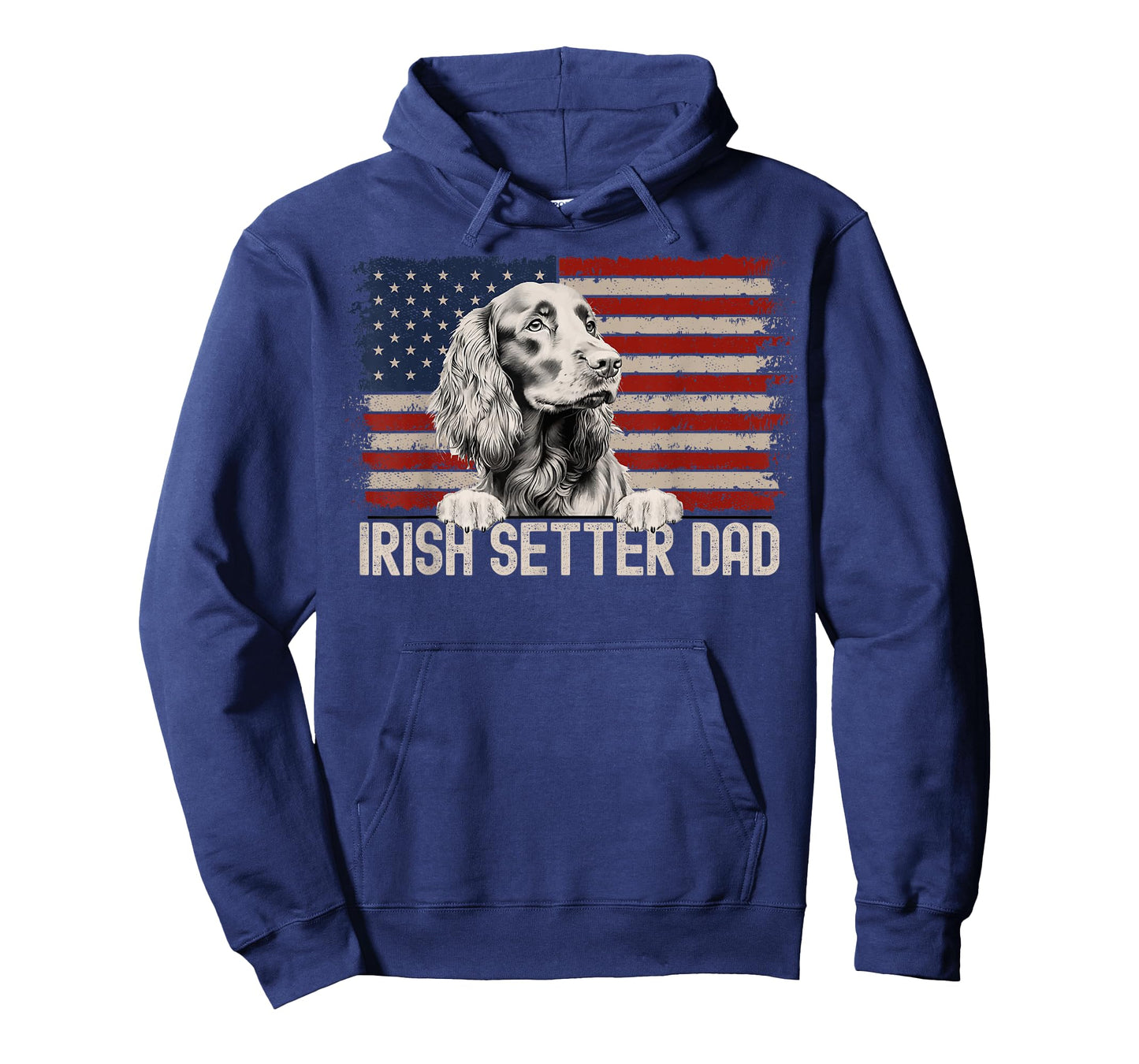 Best Dog Dad Ever American Flag - Irish Setter Dad T-Shirt