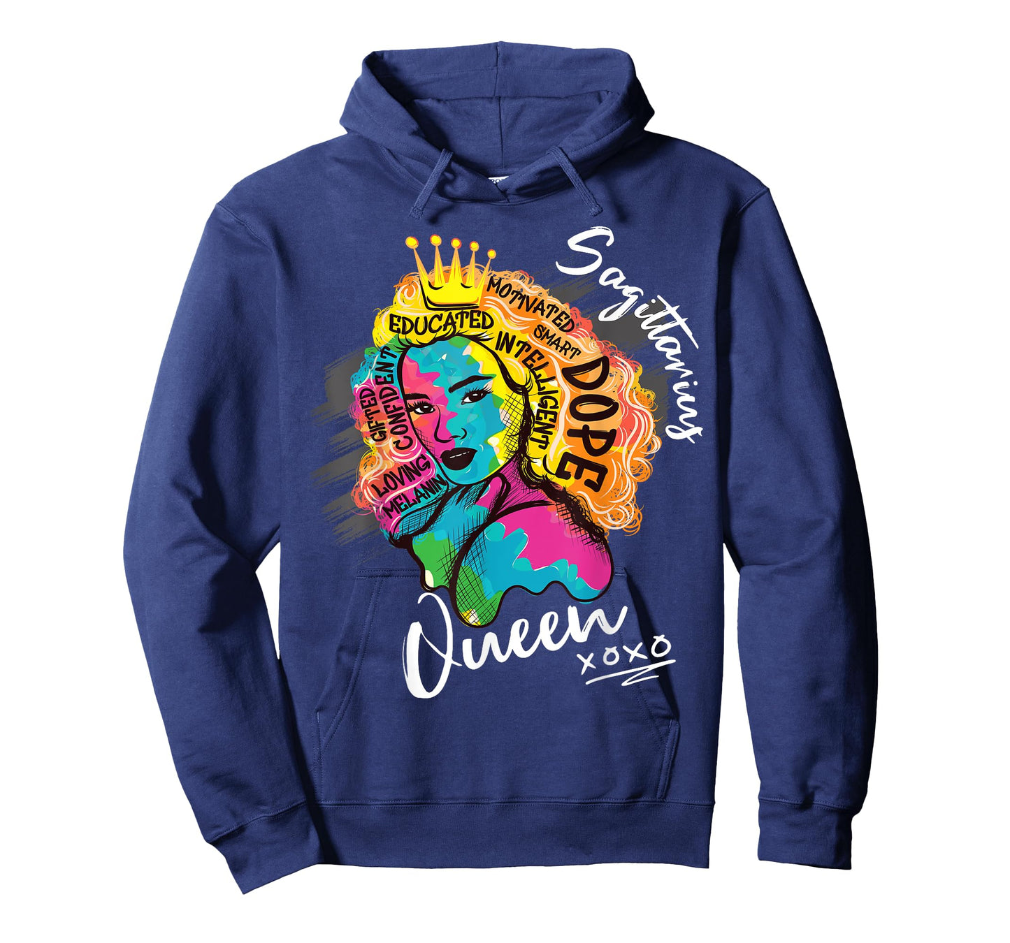 Sagittarius Queen Zodiac Sign With Dope Melanin Black Women T-Shirt
