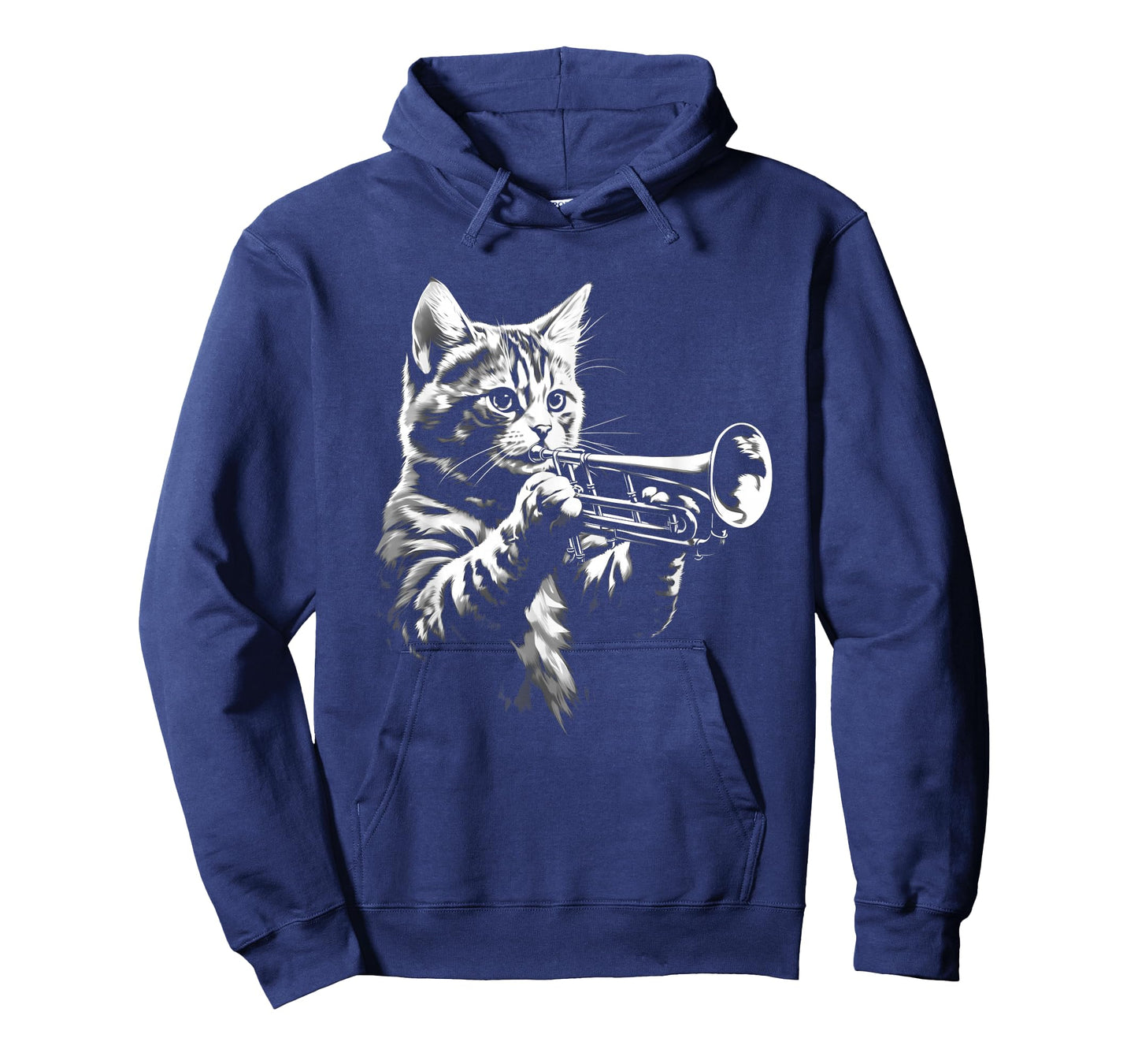 Cat Playing Trumpet Vintage Jazz Musician Trumpeter T-Shirt