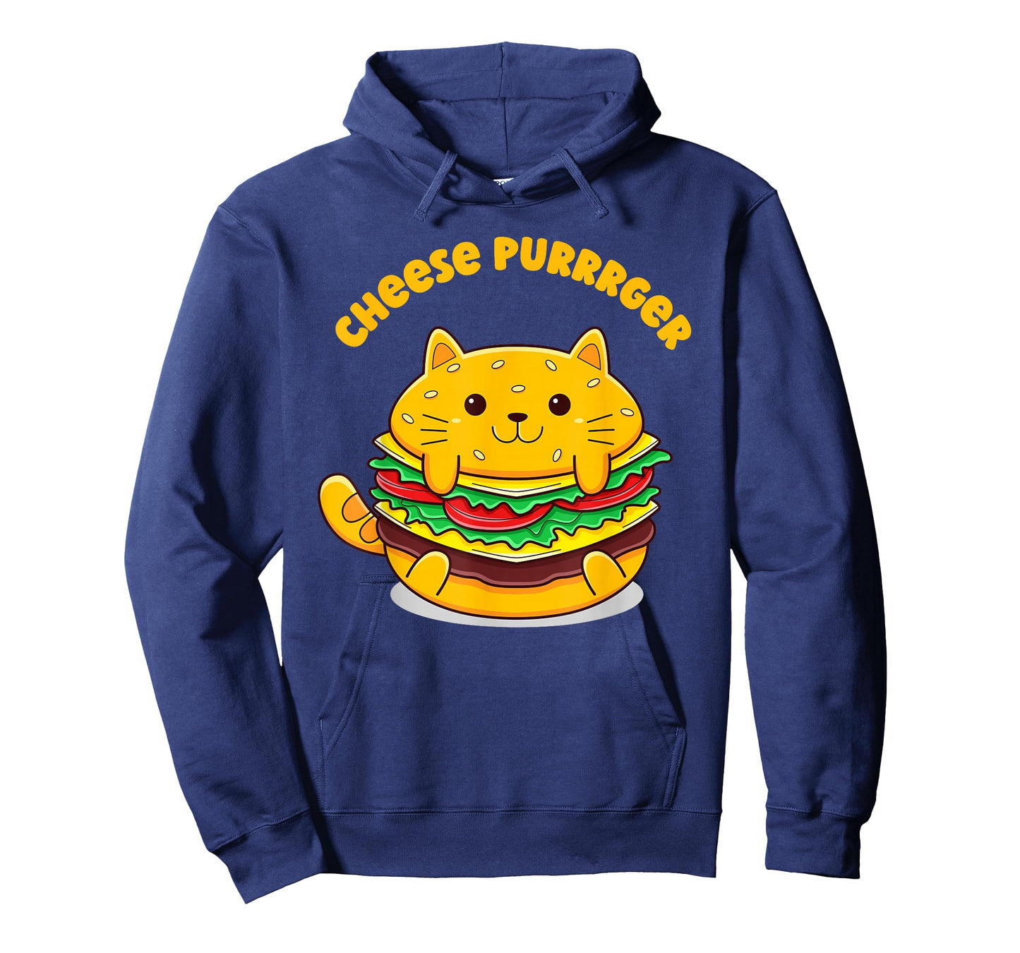 Funny Burger Cat Cheese Purrrger Food Lover T-Shirt