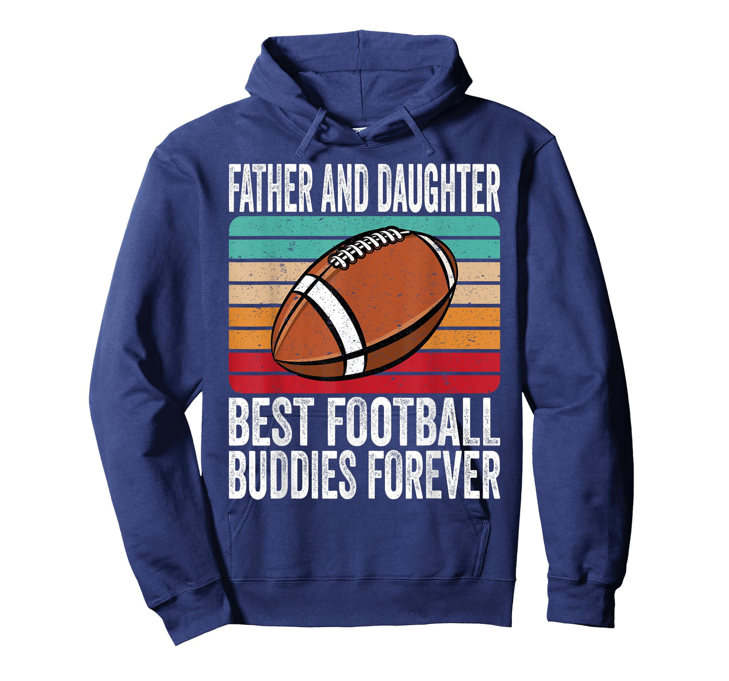 Vintage Father And Daughter Best Football Buddies Forever T-Shirt