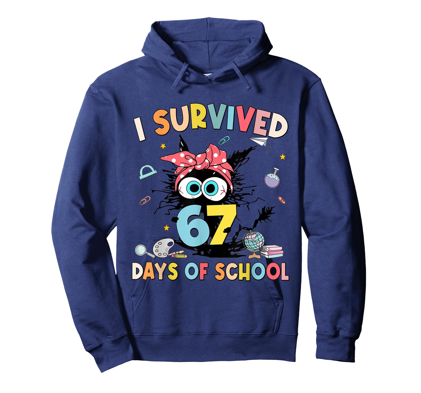 I Survived 67 Days of School Teachers Students Six Seven 90s T-Shirt