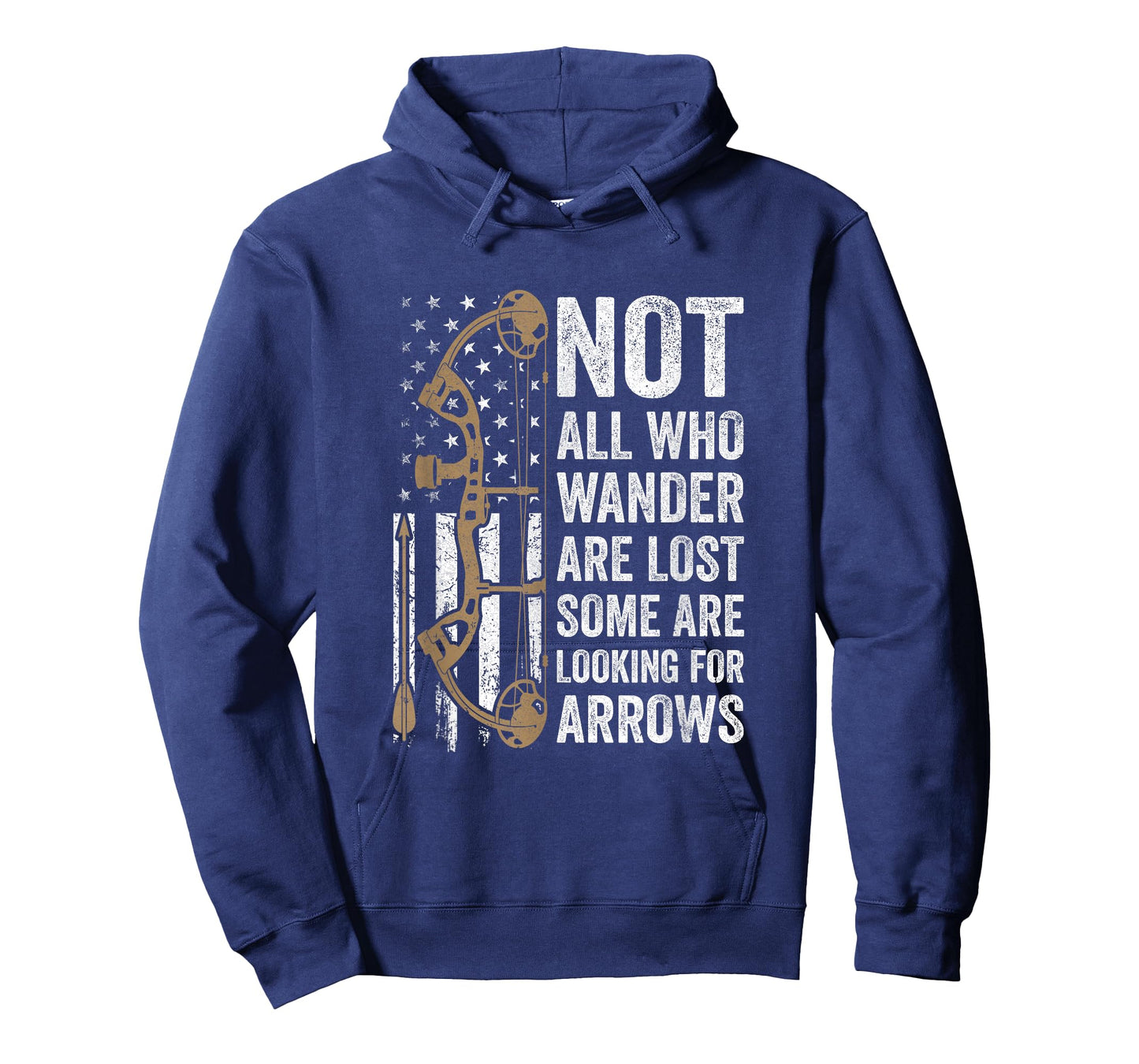 Not All Who Wander are Lost Bow Funny Archery American Flag T-Shirt