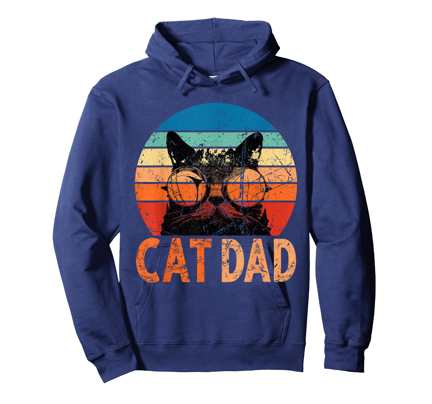 Cat Dad Shirt Daddy Funny Retro Cat Dad Men Father's Day T-Shirt