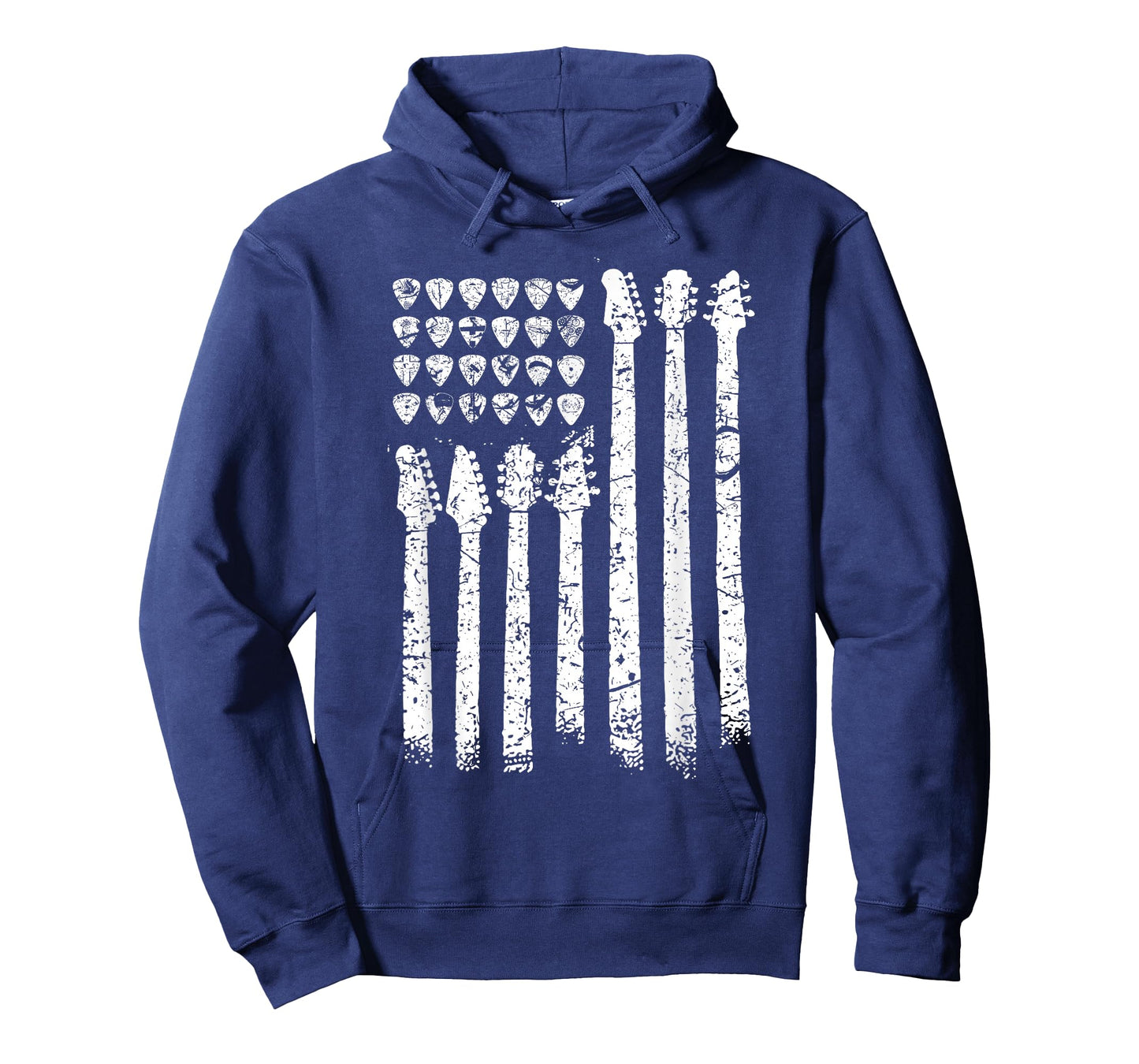 Patriotic American Flag Guitar Guitarist Gift Musician T-Shirt