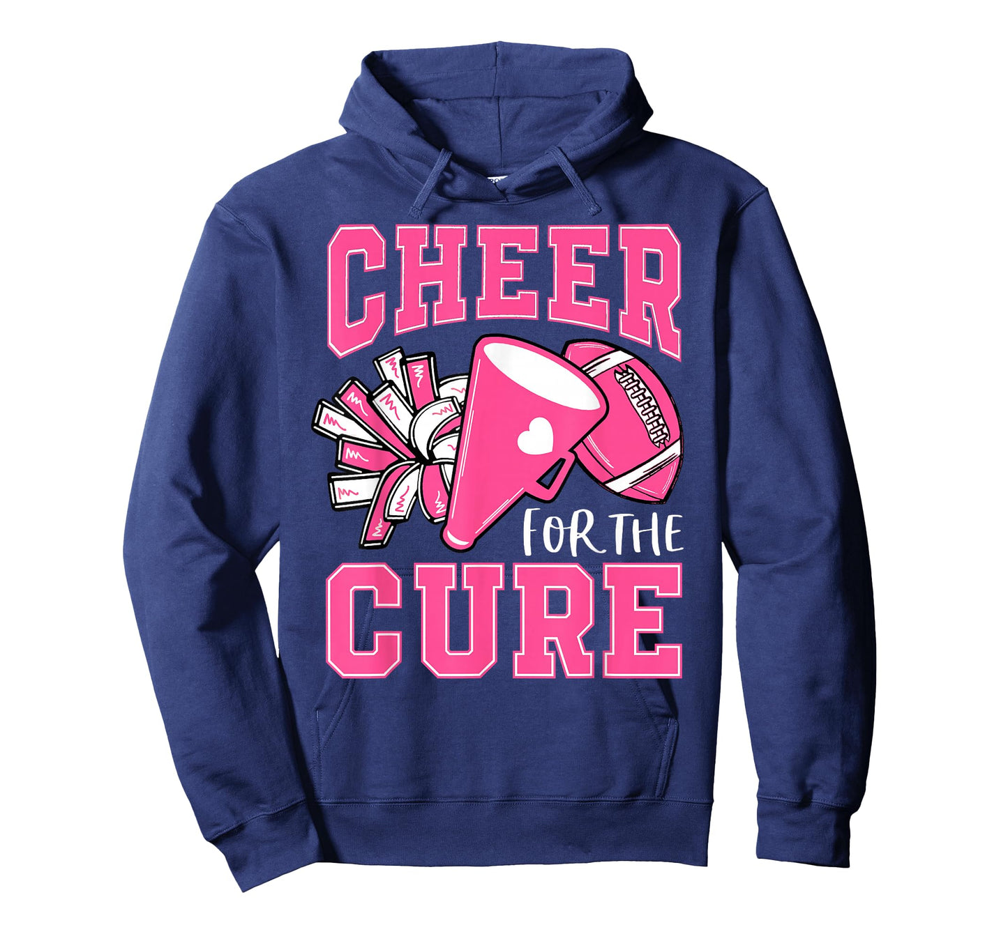Cheer For The Cure Breast Cancer Awareness Cheerleader Funny T-Shirt