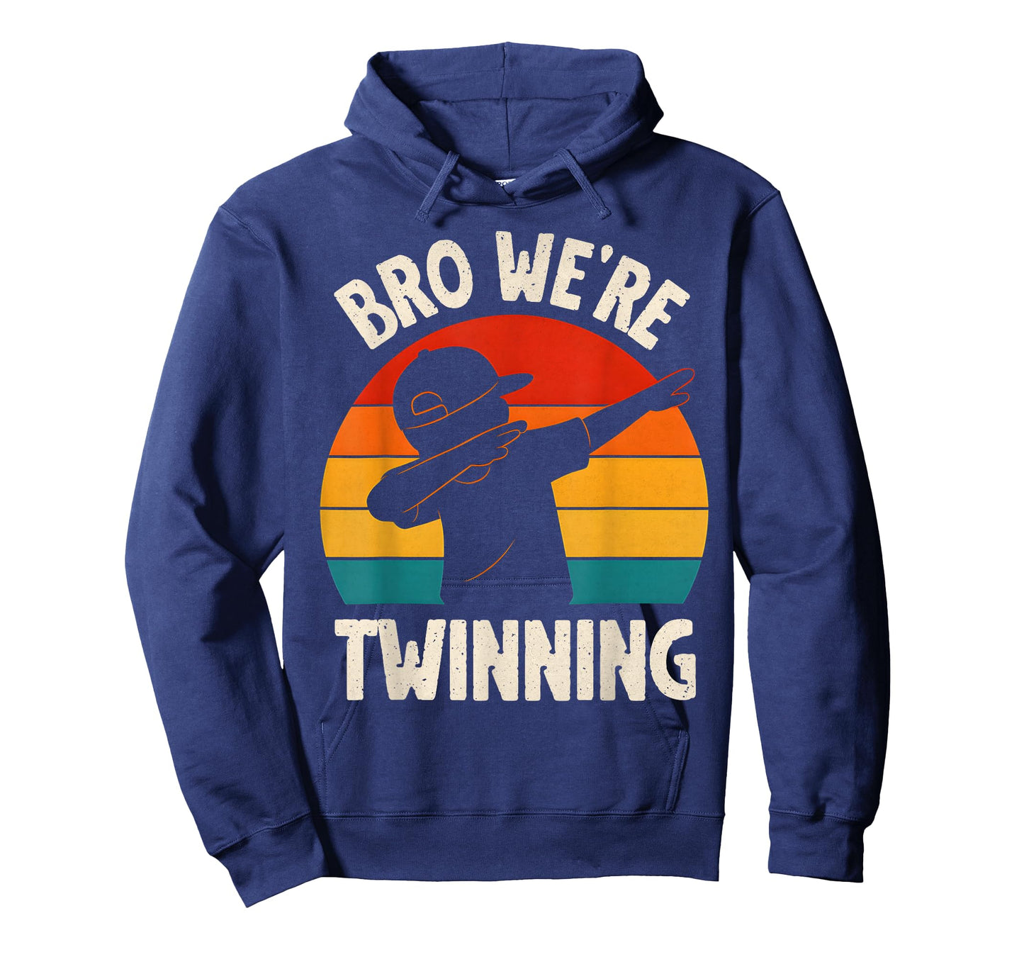Bro We're Twinning Boys Twin Day Dabbing Kids Retro Matching T-Shirt