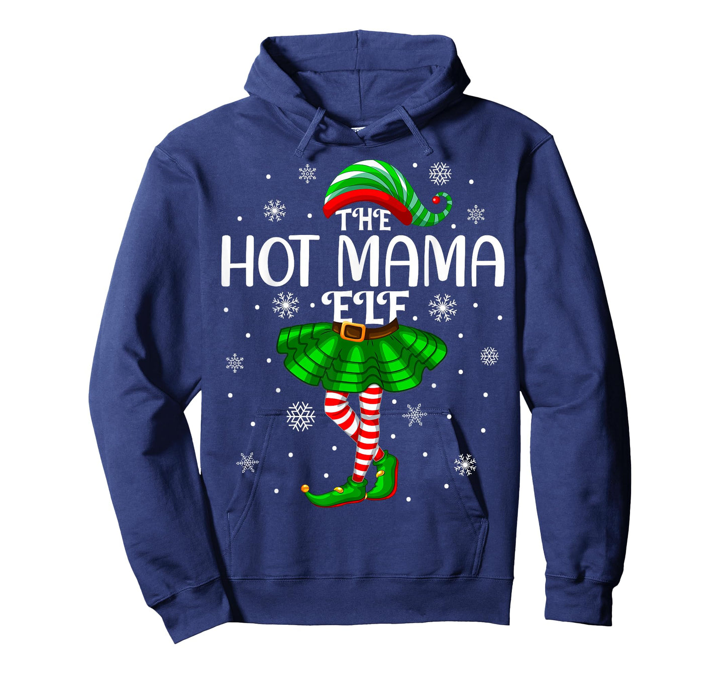 Matching Family Xmas Women Girls Mom Hot Mama Elf Christmas T-Shirt