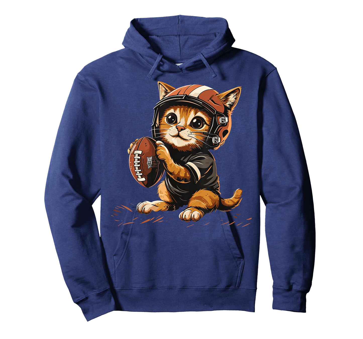 Cute Football Cat on Football player T-Shirt for Men Women Kids