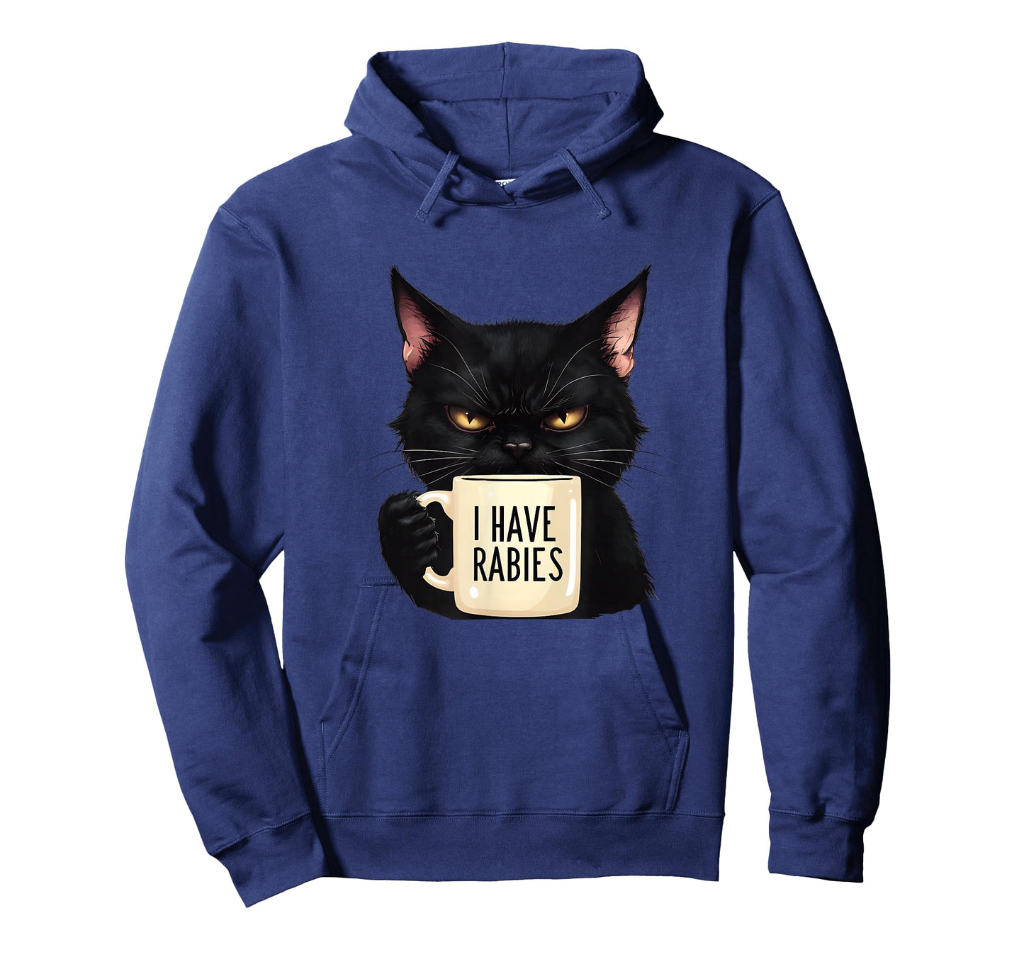 I HAVE RABIES - Fun Feral Cat Drinking Coffee T-Shirt