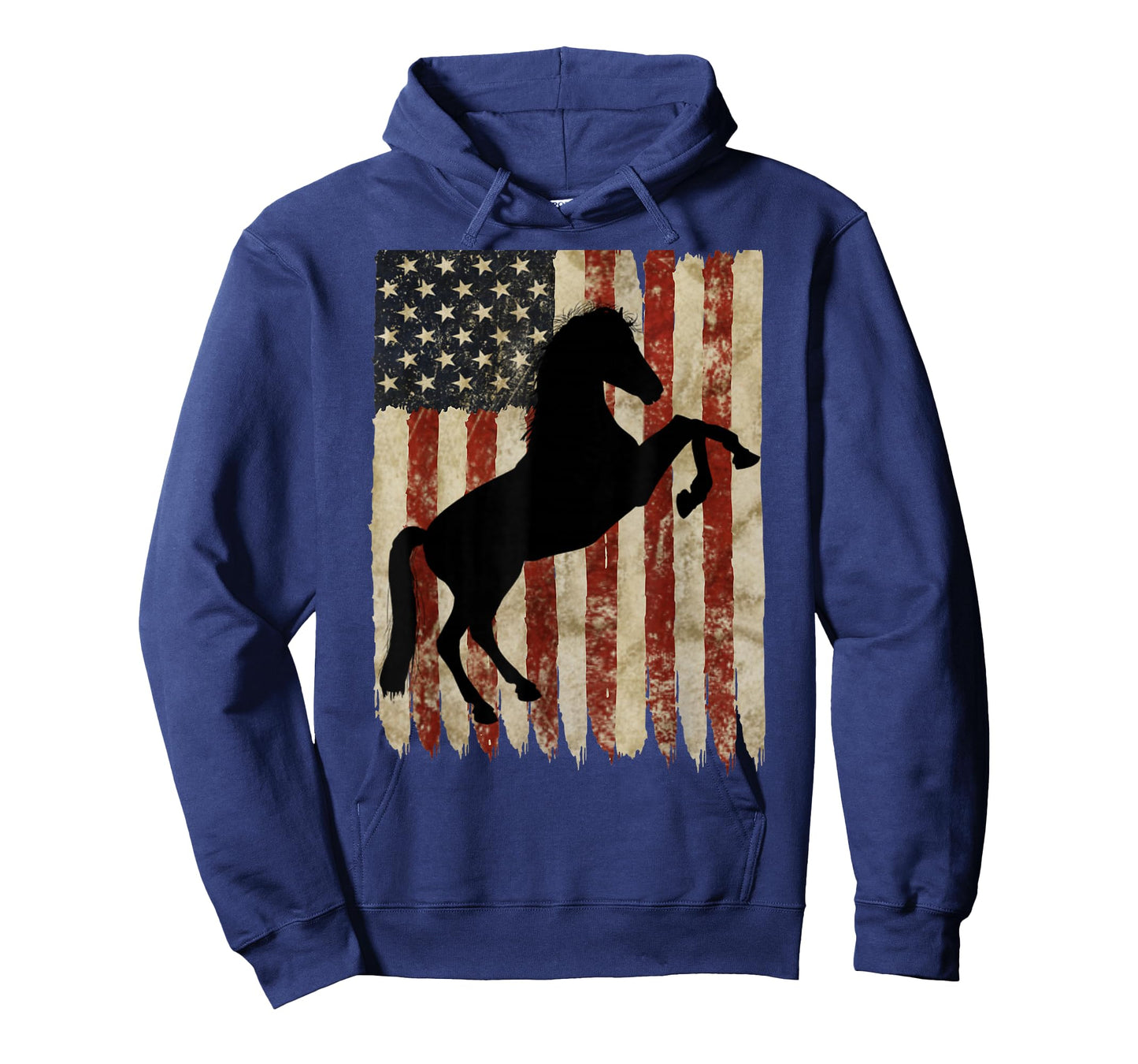 Horse Rider American Flag USA Patriotic Stallion Equestrian T-Shirt