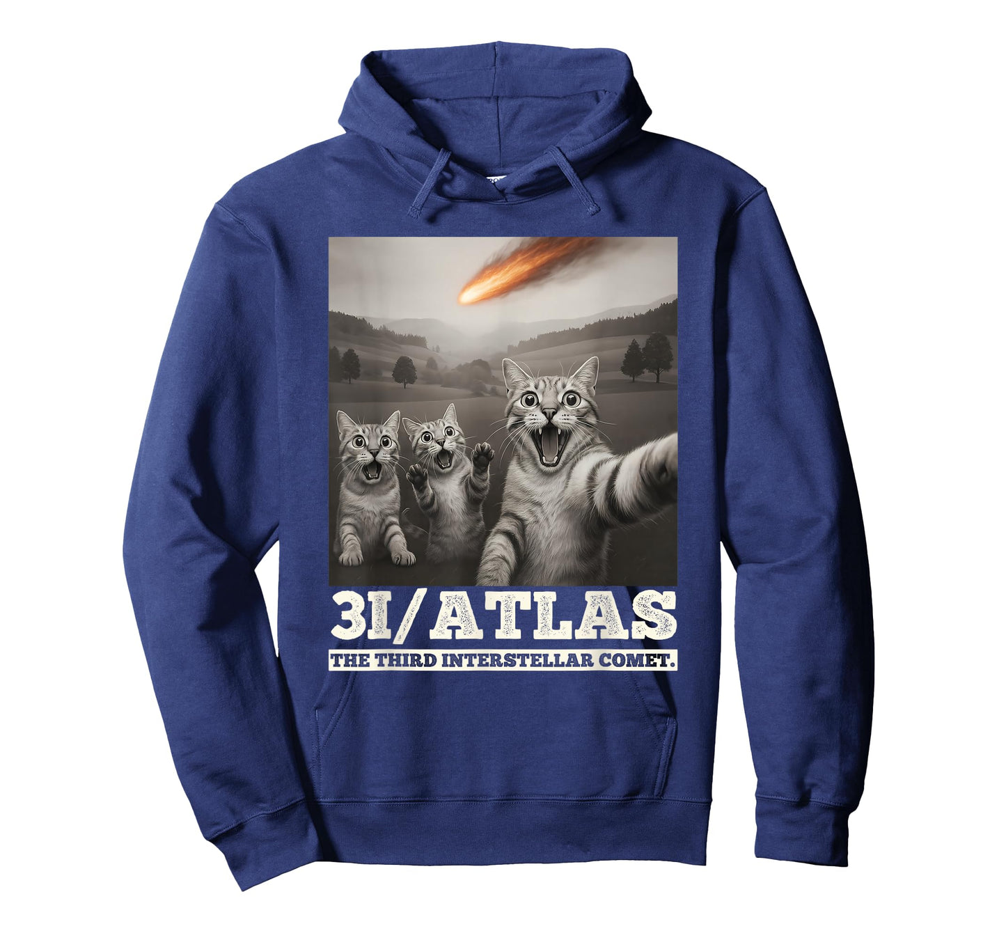 Funny Cats Selfie with Interstellar Comet 3i/Atlas C/2025 N1 T-Shirt