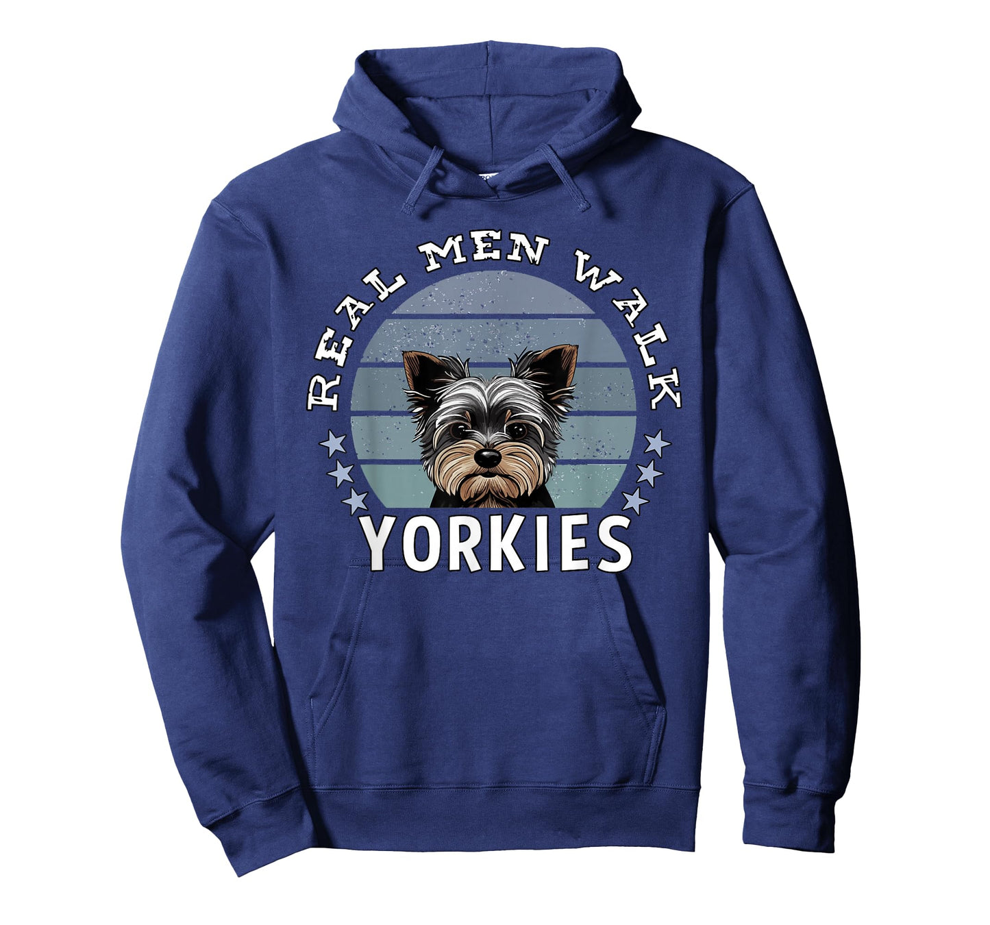 Mens "Real Men Walk Yorkies" Yorkshire Terrier Funny Yorkie Dad T-Shirt