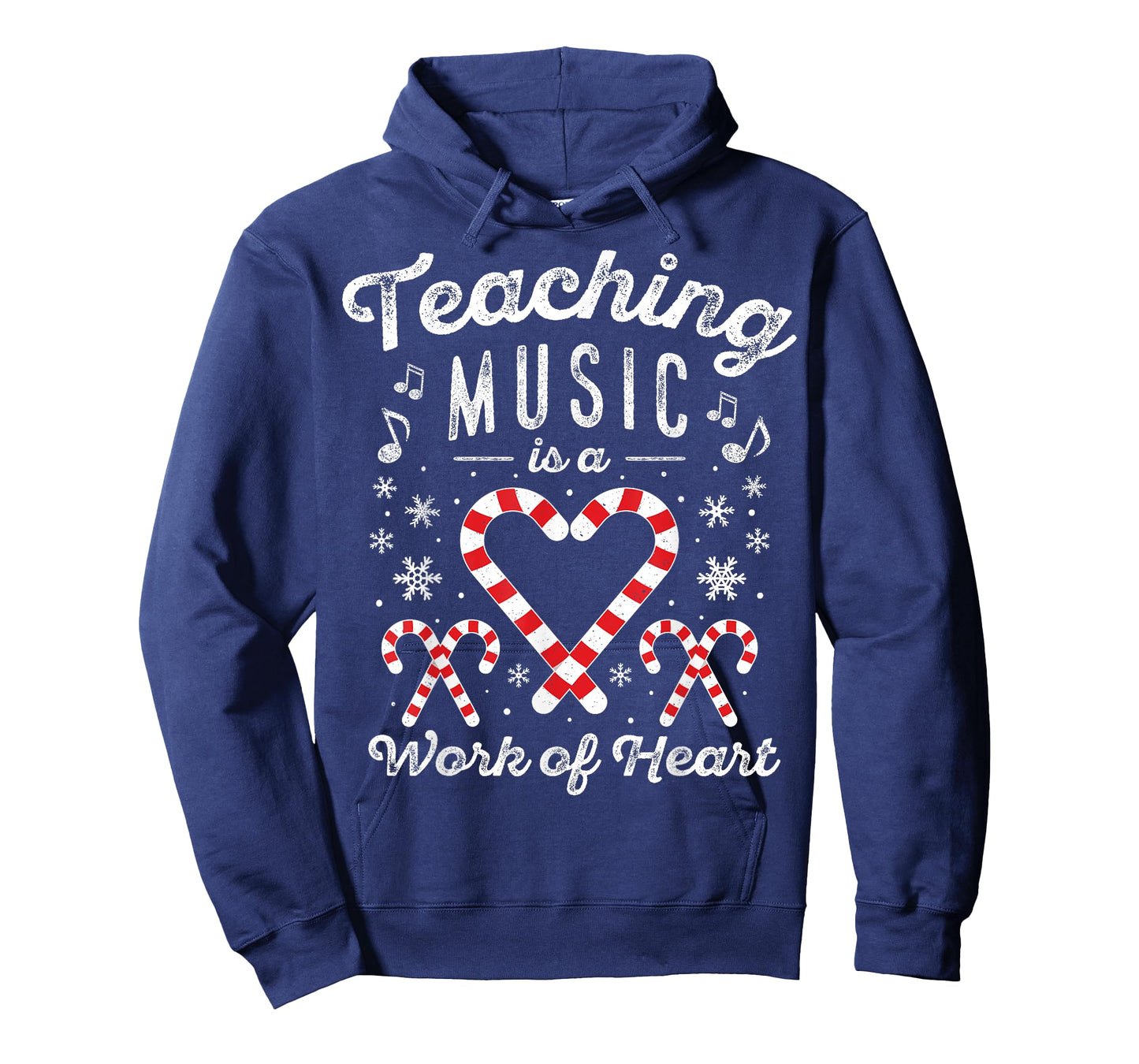 Christmas Candy Cane Work of Heart Choir Band Music Teacher T-Shirt