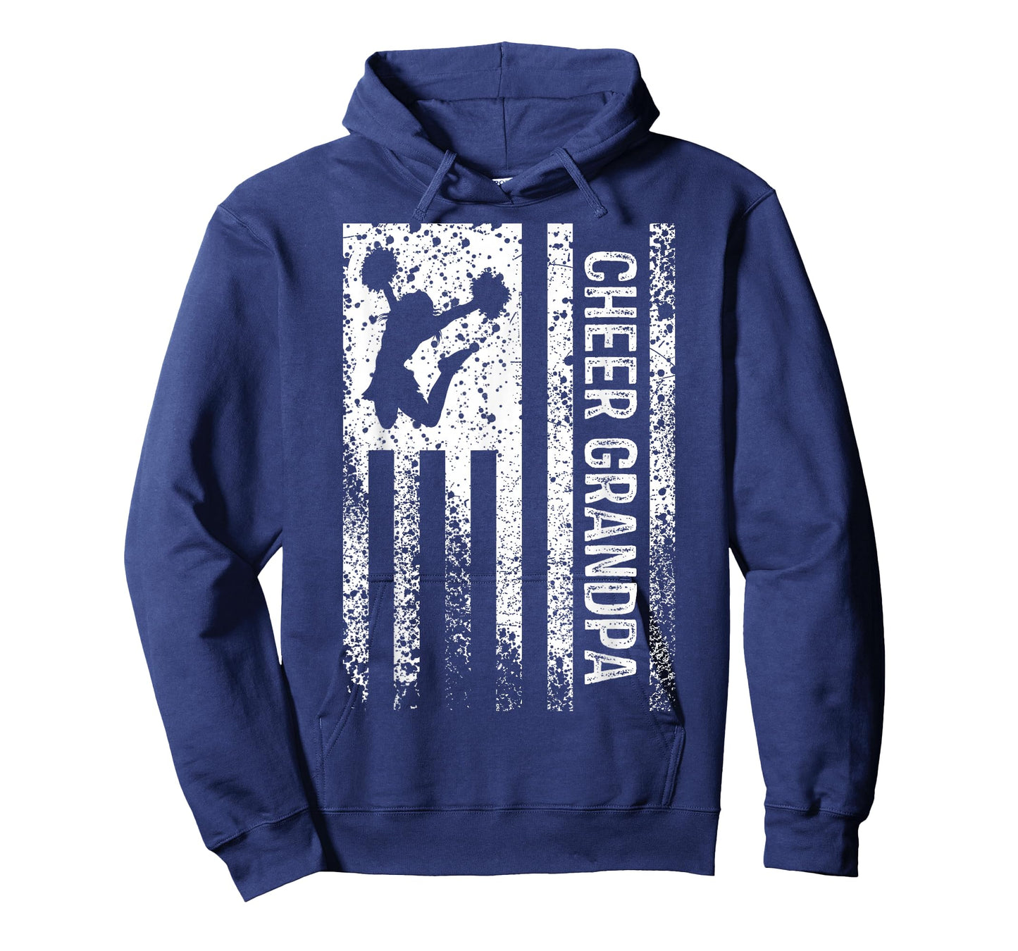 Cheer Grandpa Vintage American Flag Cheerleader Squad T-Shirt