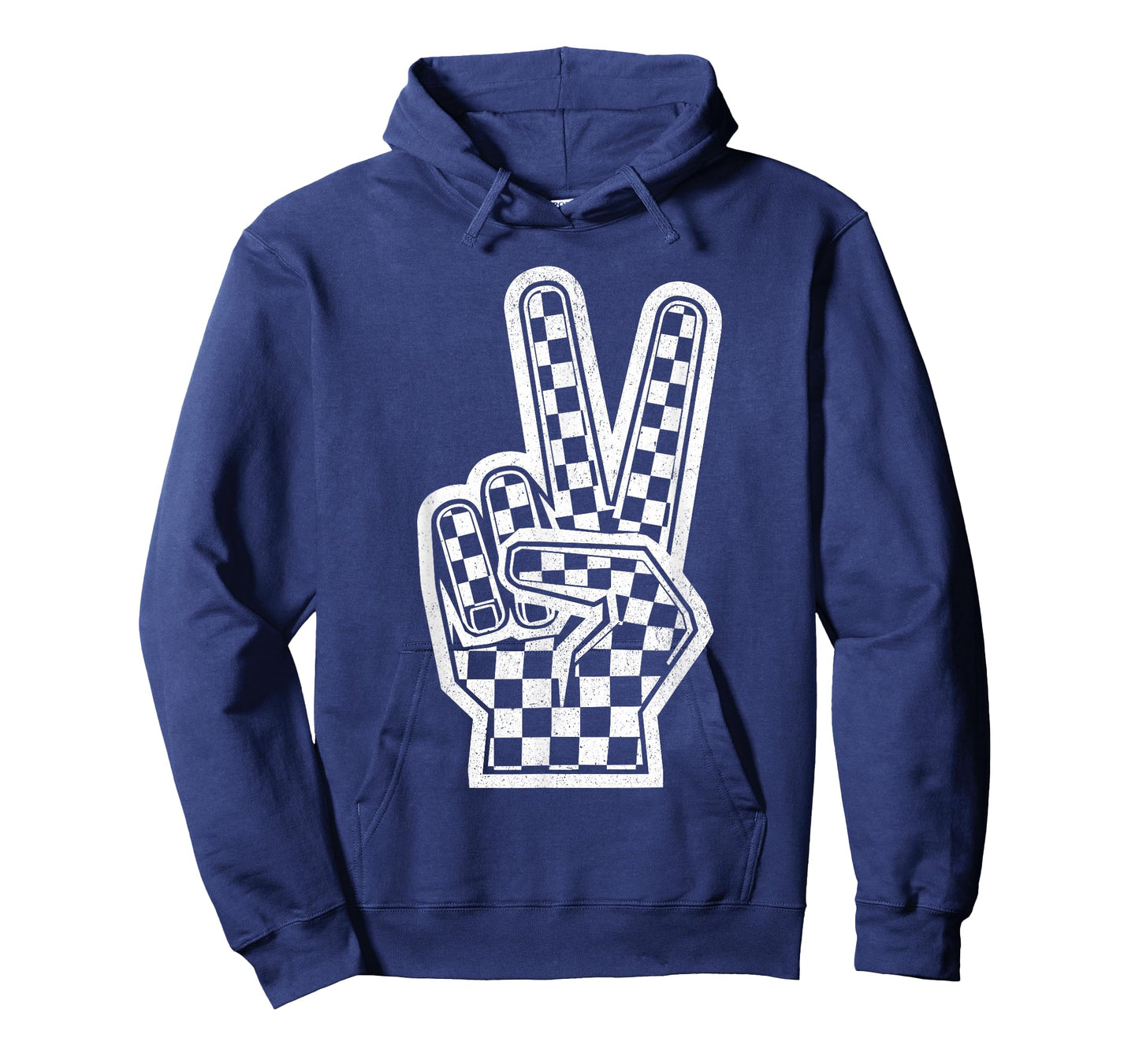 Checkered Peace Sign Shirt Vintage Racing Flag Kids Boy Girl T-Shirt