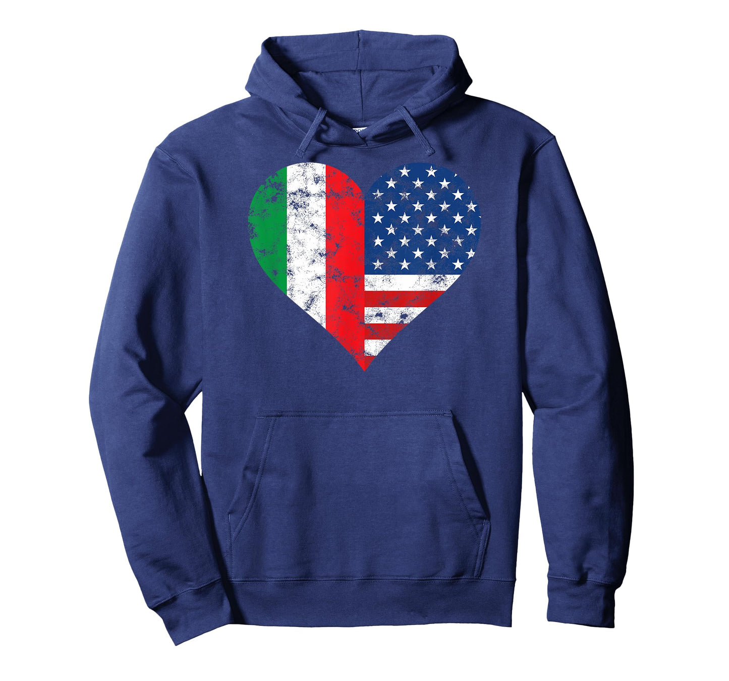 Italy USA Heart Flag for Italian Americans T-Shirt