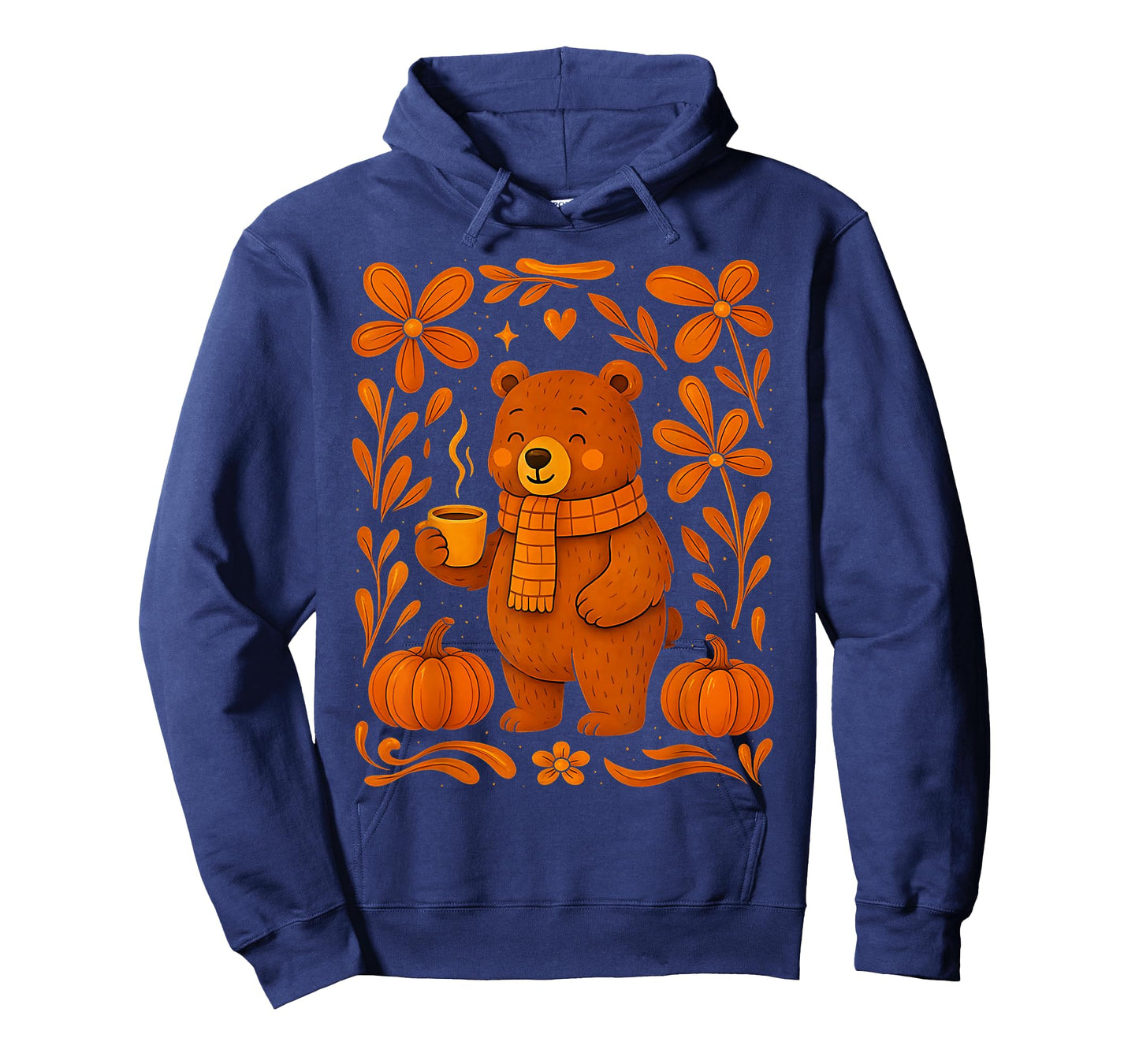 Cute Bear Fall Autumn Season Pumpkin Halloween Vibes T-Shirt