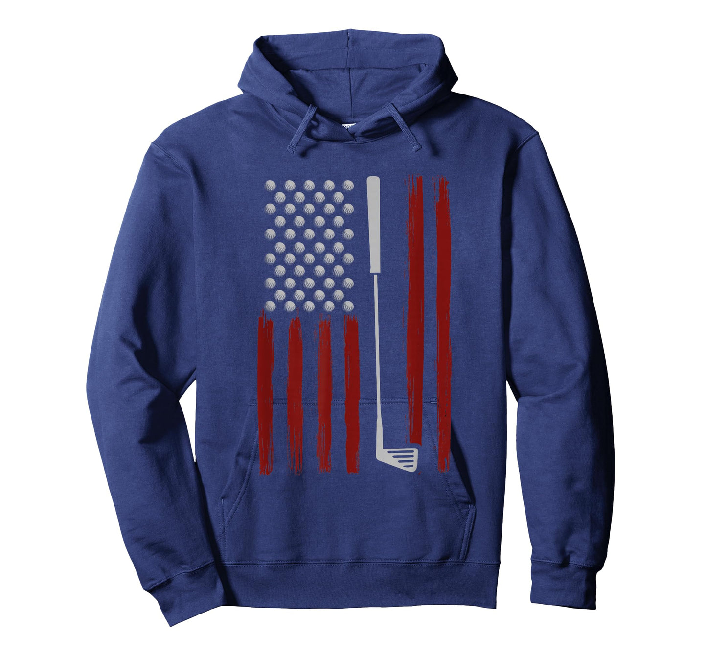 Retro American Flag Golf Golfer Funny Golf Club Golfing T-Shirt