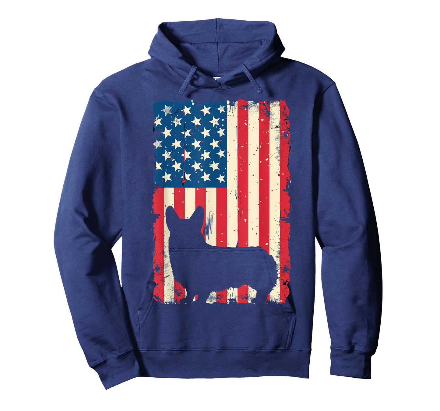 Patriotic Corgi Dog Lover 4th of July USA American Flag T-Shirt