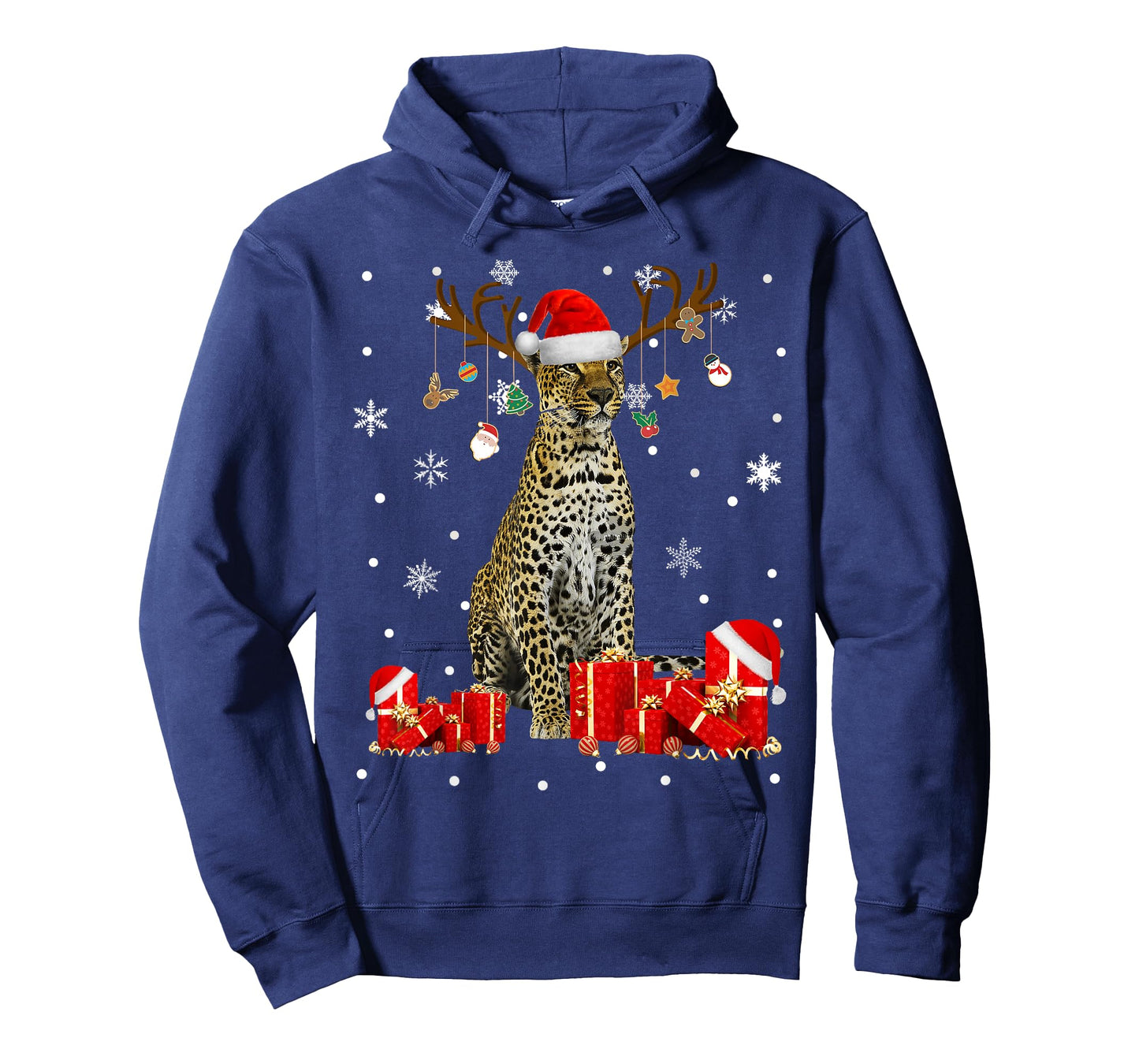 Christmas Cheetah Funny Santa Reindeer Cheetah Lover Gifts T-Shirt