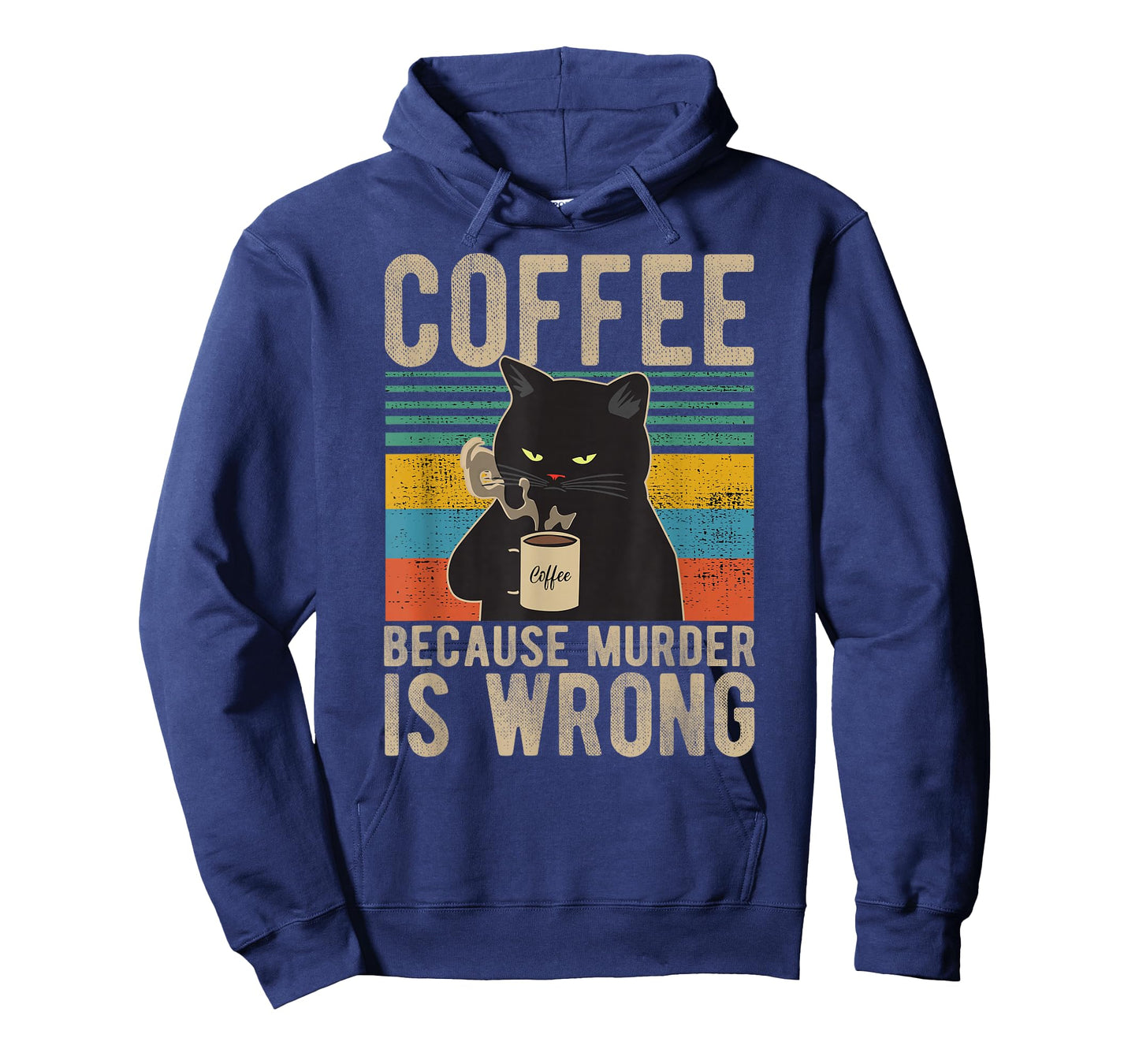 Coffee Because Murder is Wrong Women's Vintage Cat Coffee T-Shirt
