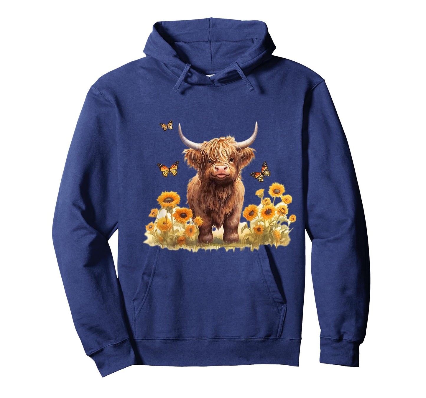 Cute Highland cow with sunflowers country Heifer Farm Farmer T-Shirt