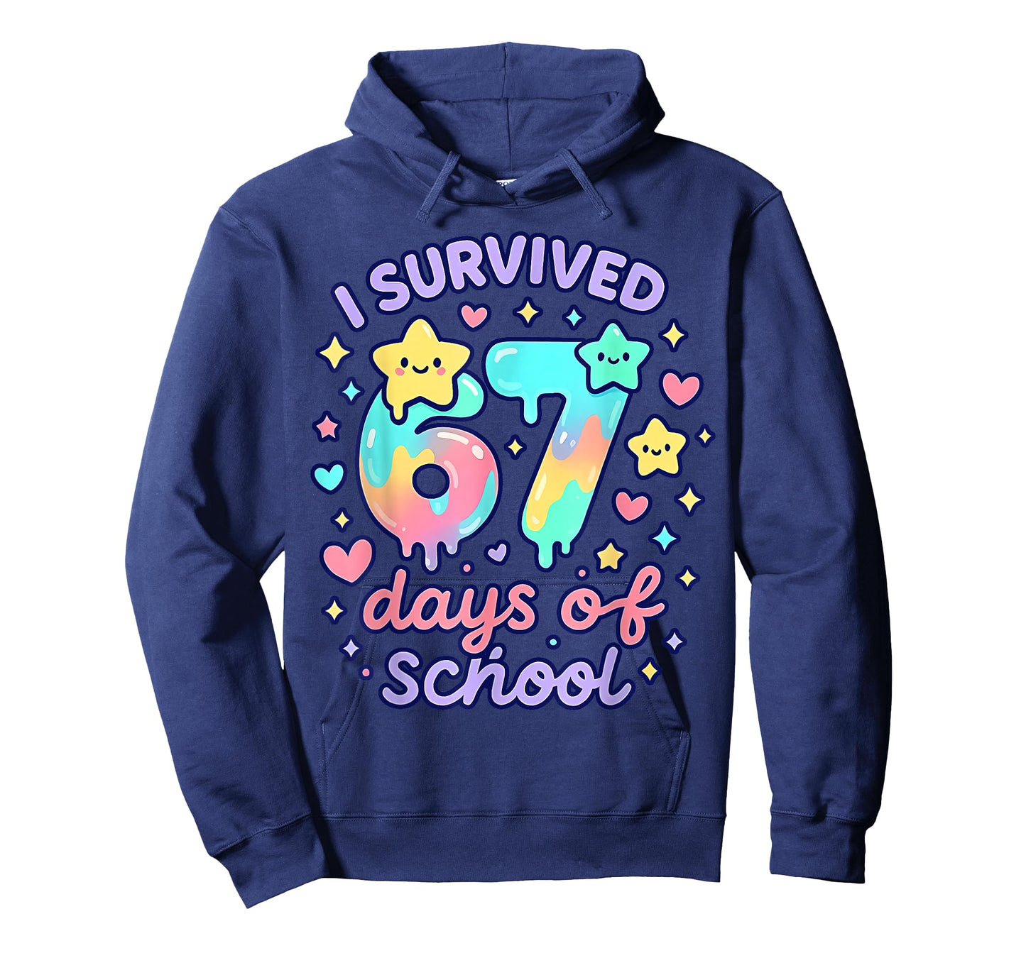 I Survived 67 Days of School Funny 67 Teachers Students Meme T-Shirt
