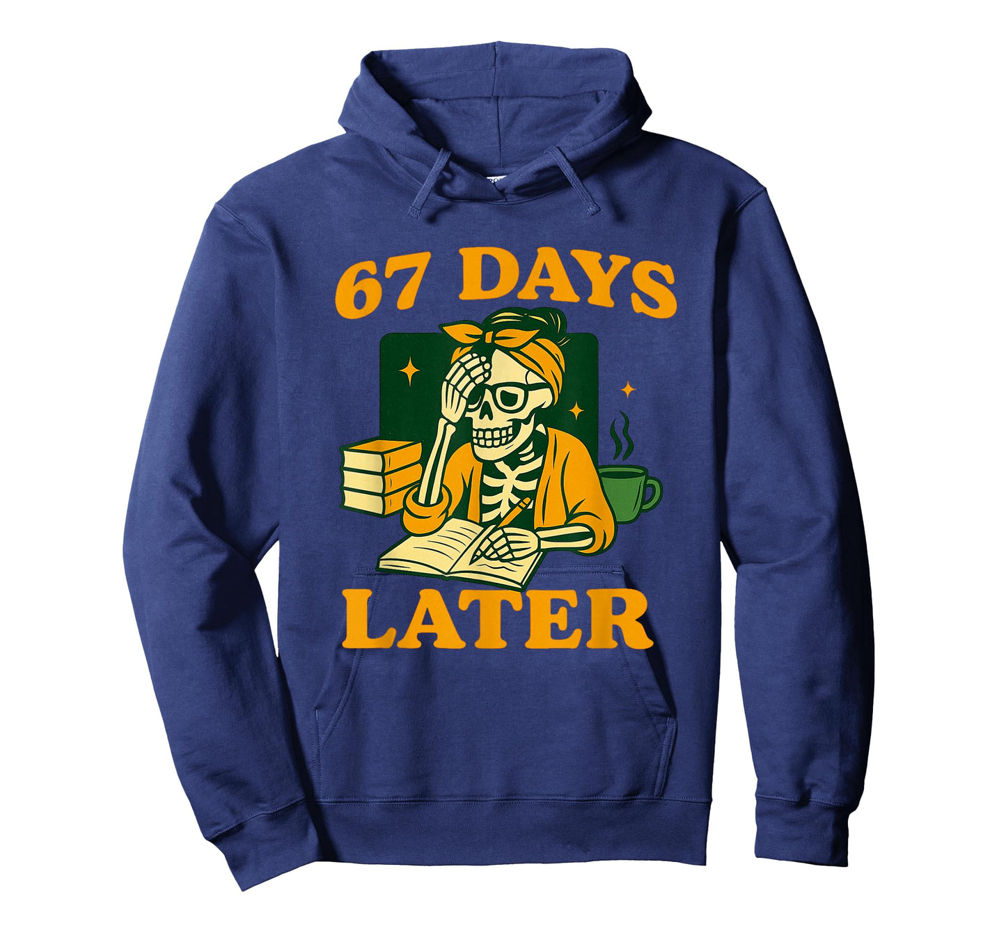 Funny Teacher Skeleton 6 7 Meme Six Seven Skeleton 67 Days T-Shirt