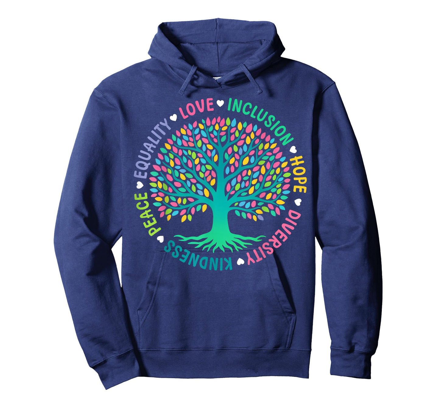 Tree of Life Kindness Peace Inclusion Love Diversity Retro T-Shirt